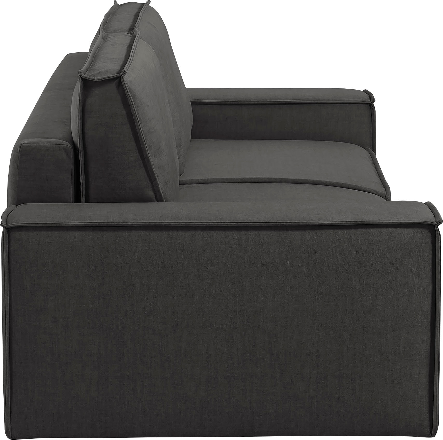 GOODproduct 3-Sitzer »SHERWOOD Samtvelours Schlafsofa (257cm)« Schlaffunktion mit Bettkasten (ca. 136/200cm)