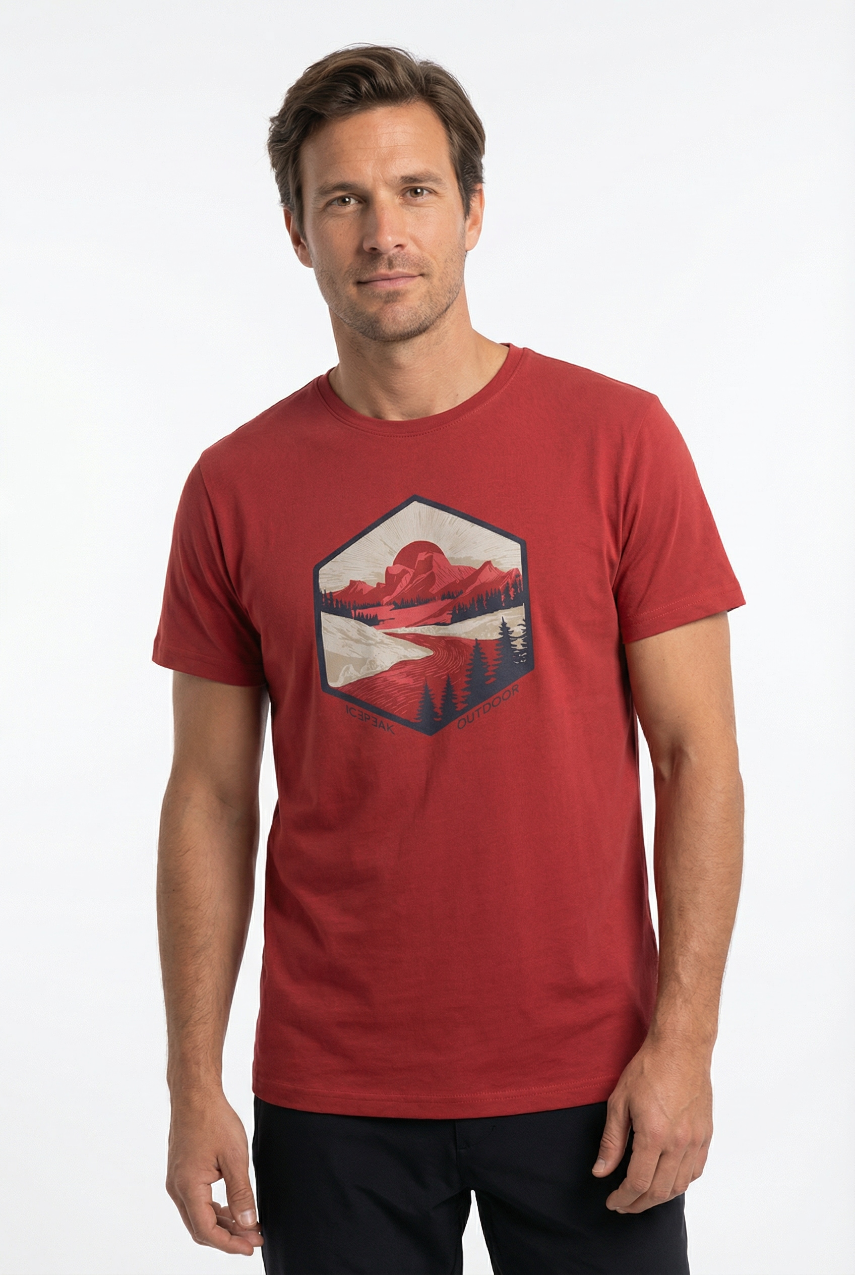 Icepeak T-shirt »MOSBACH« avec imprimé, en coton, coupe classique de t-shirt