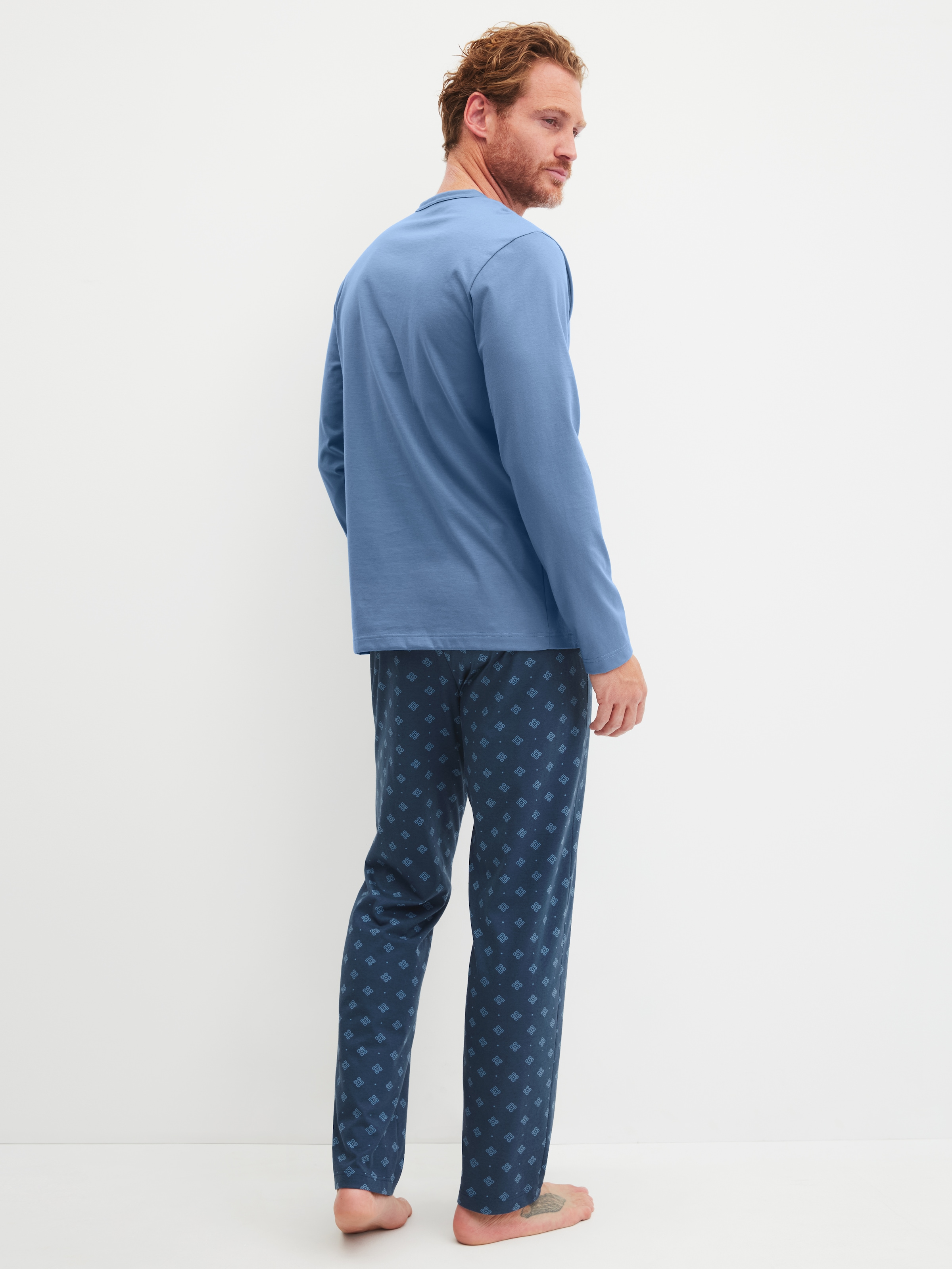 CALIDA Pyjama »Relax Imprint 2« 2 respirant, coton, léger, jersey simple doux