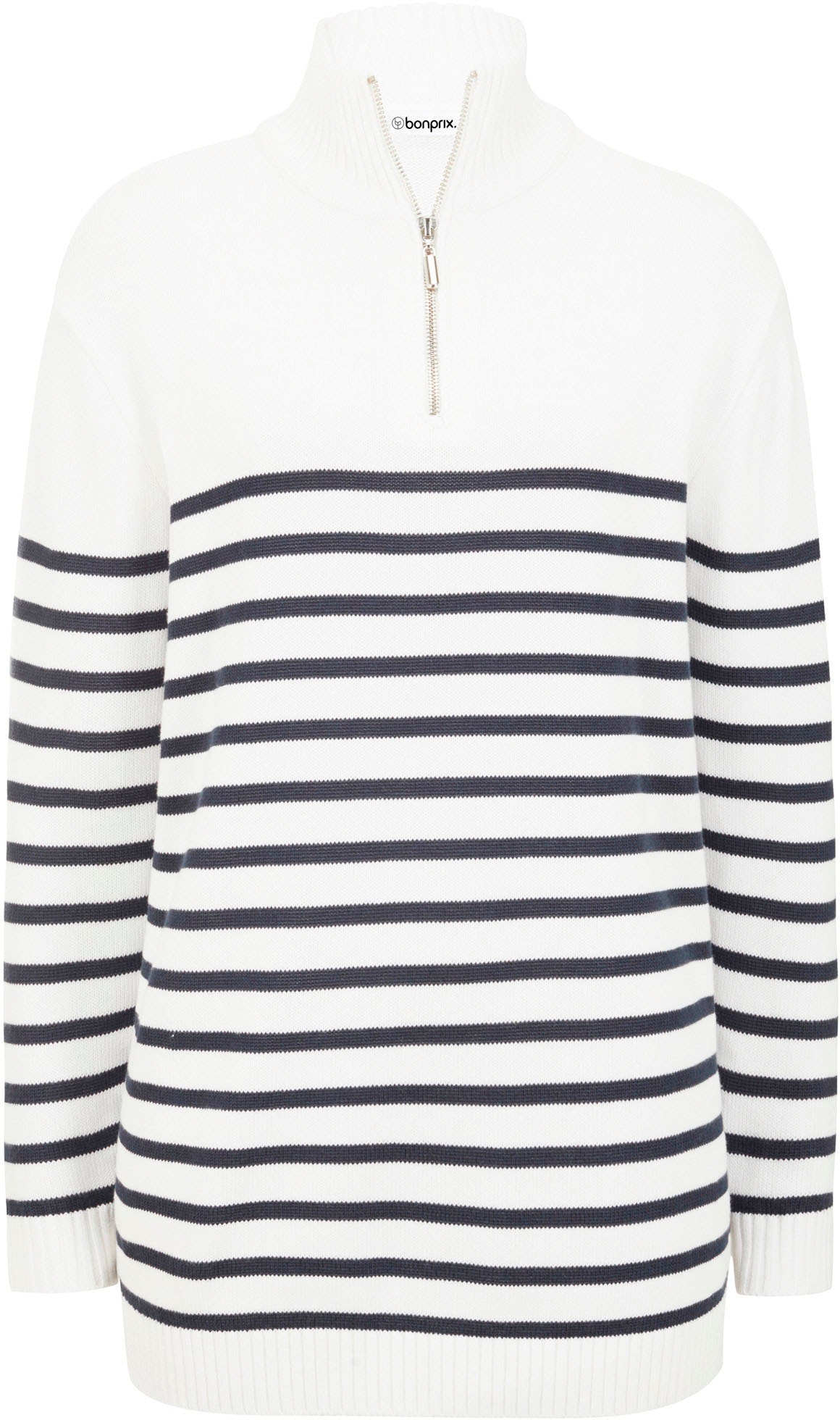 bonprix Troyer aus Baumwollmischung, mit Reissverschluss, lässig geschnitten