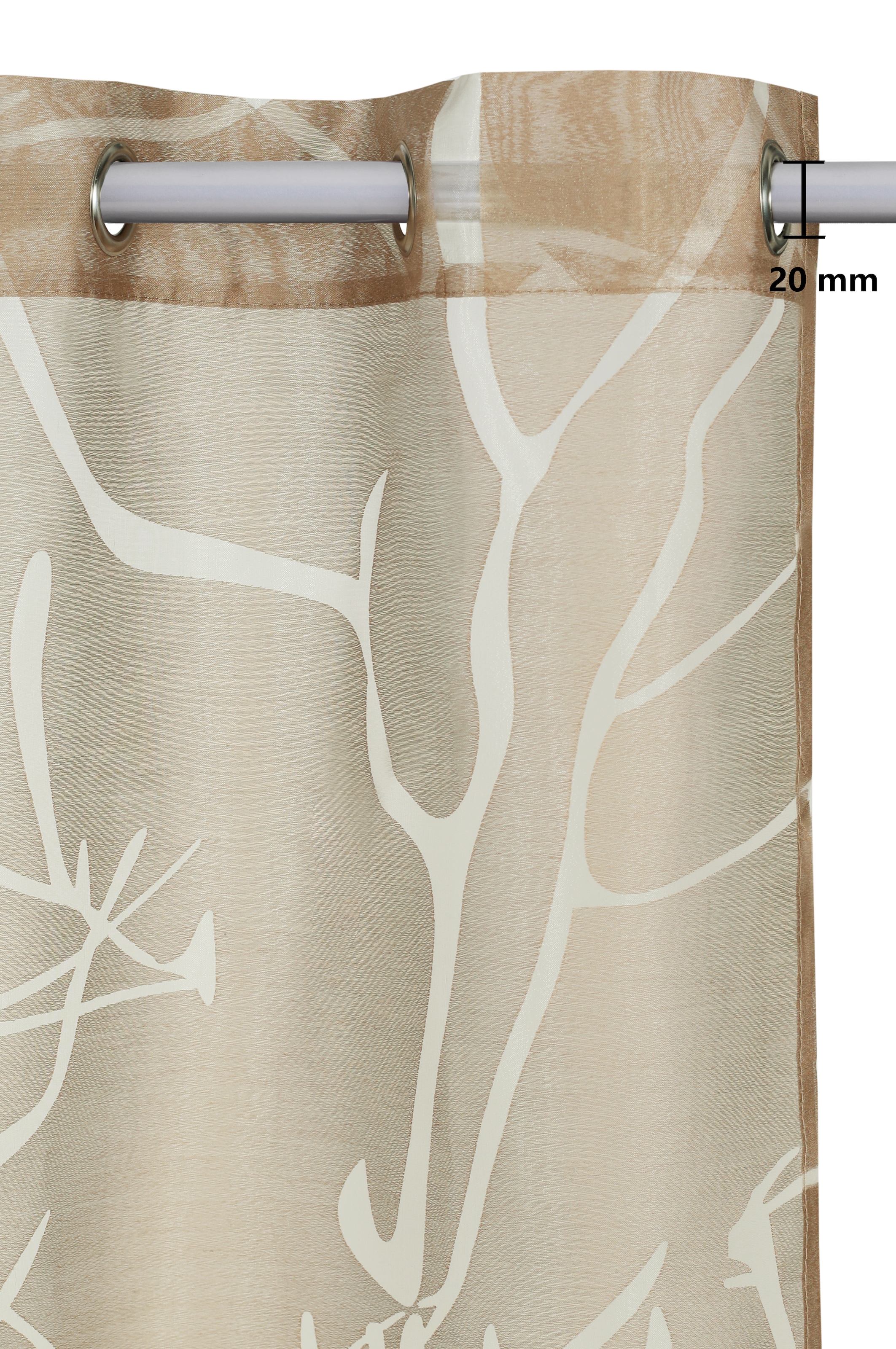 GOODproduct Scheibengardine »Anna, 1 Stück, halbtransparent, Ösen, Äste-Motiv« Ösen 1 Stk. tlg. Viskose & Polyester, Äste-Motiv