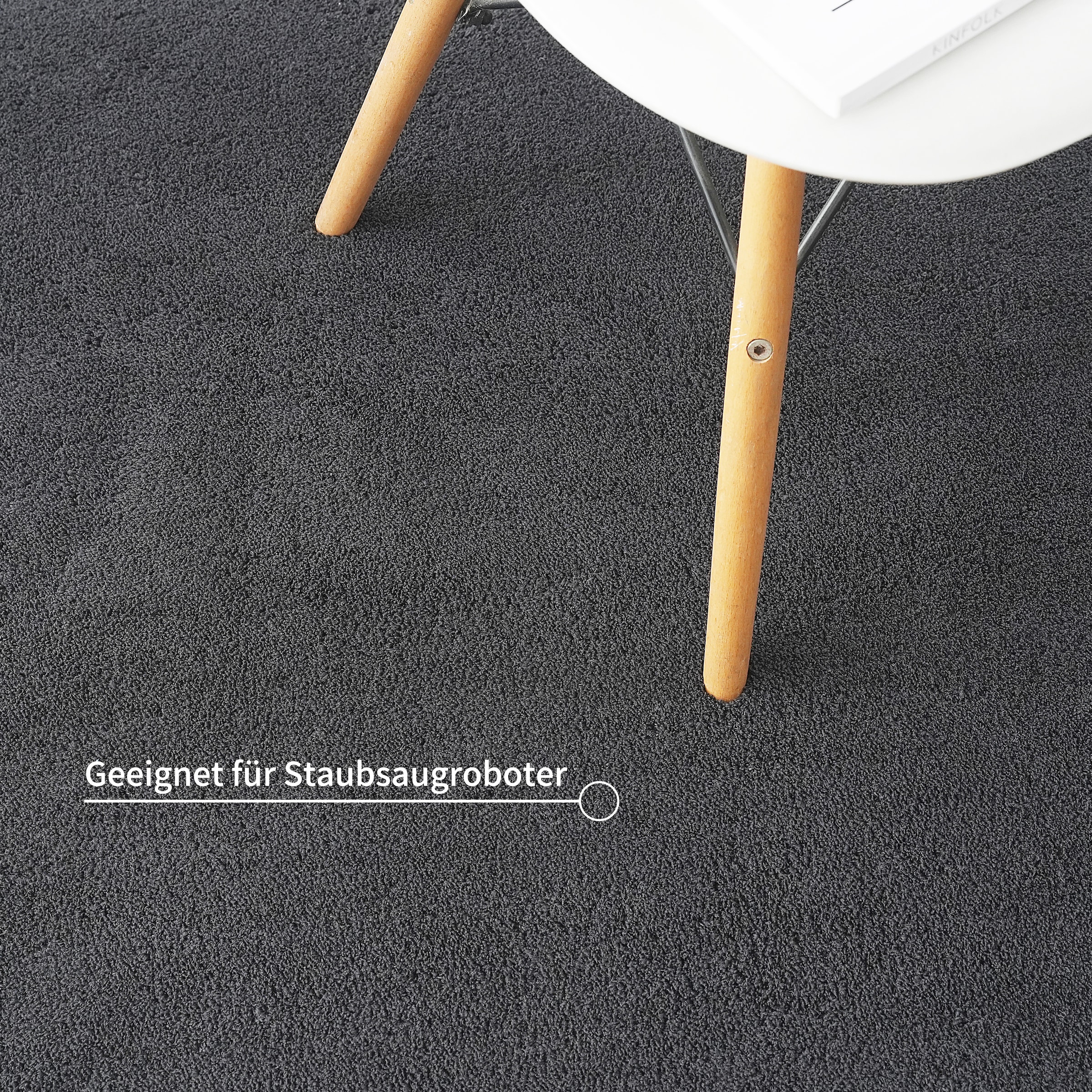 my home Teppich »Cali 2, kuschelig & weich« rechteckig 15 mm Höhe Uni-Farben, waschbar, flauschig, Wohnzimmer, Schlafzimmer