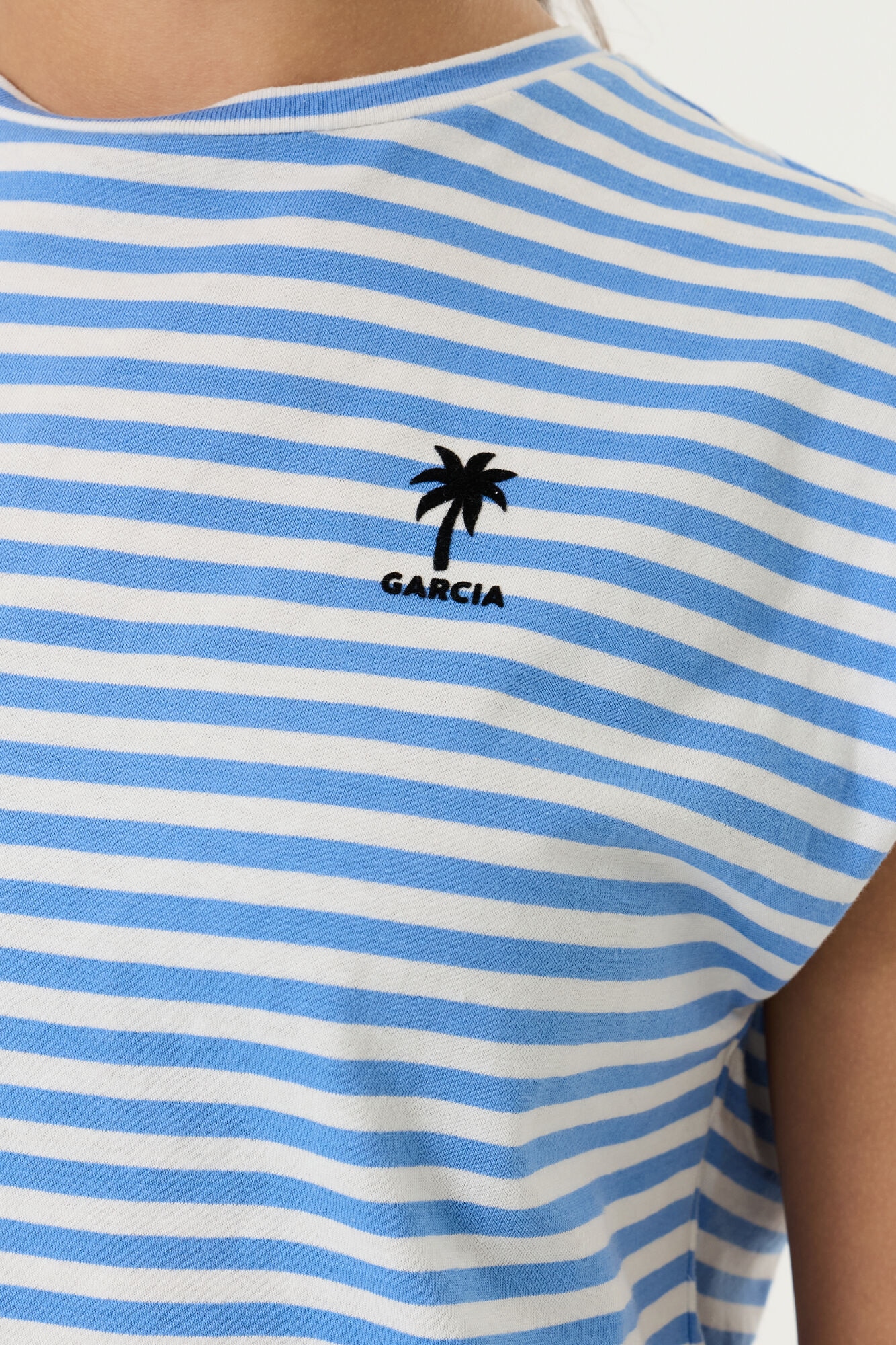 Garcia T-shirt Haut chemise à rayures, pour filles