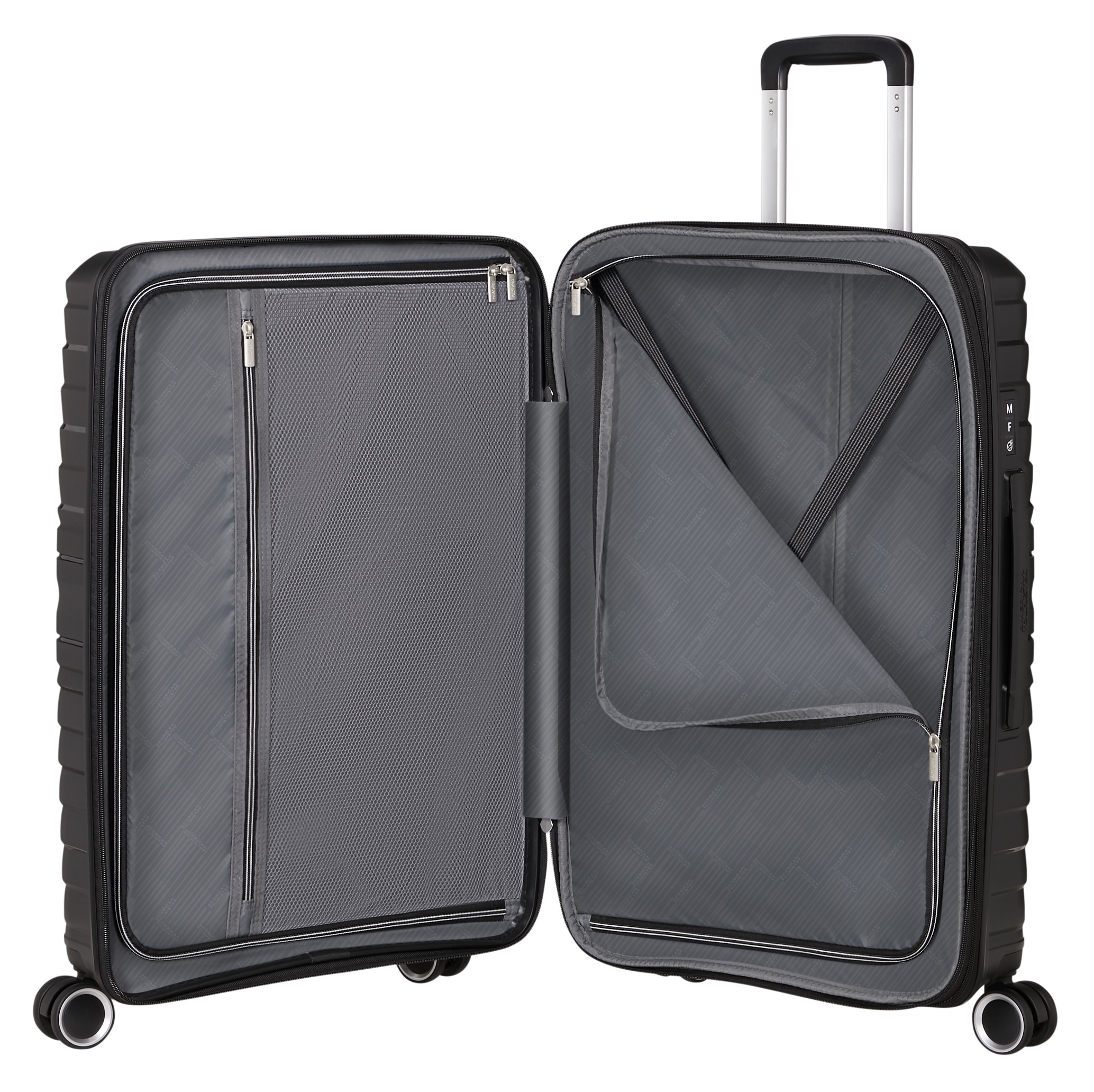 American Tourister® Trolley à coque dure »FLYTWIST, verschiedene Grössen und Farben« 63 litre 4 Rollen valise rigide personnalisable avec extension de volume