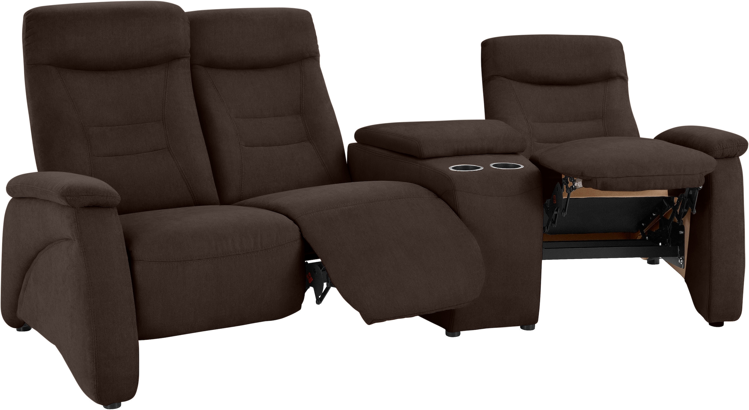 exxpo - sofa fashion 3-places »Ascoli, Kinosofa mit hohem Sitzkomfort, bequeme Armlehnen« inkl. Relaxfunktion, Ablage und Staufach, hohe Rückenlehne