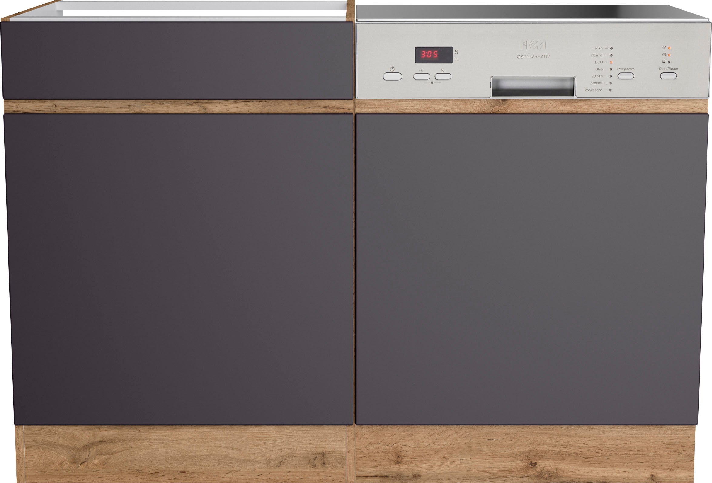 KOCHSTATION Meuble évier »KS-Riesa« largeur 120 cm, façades en MDF