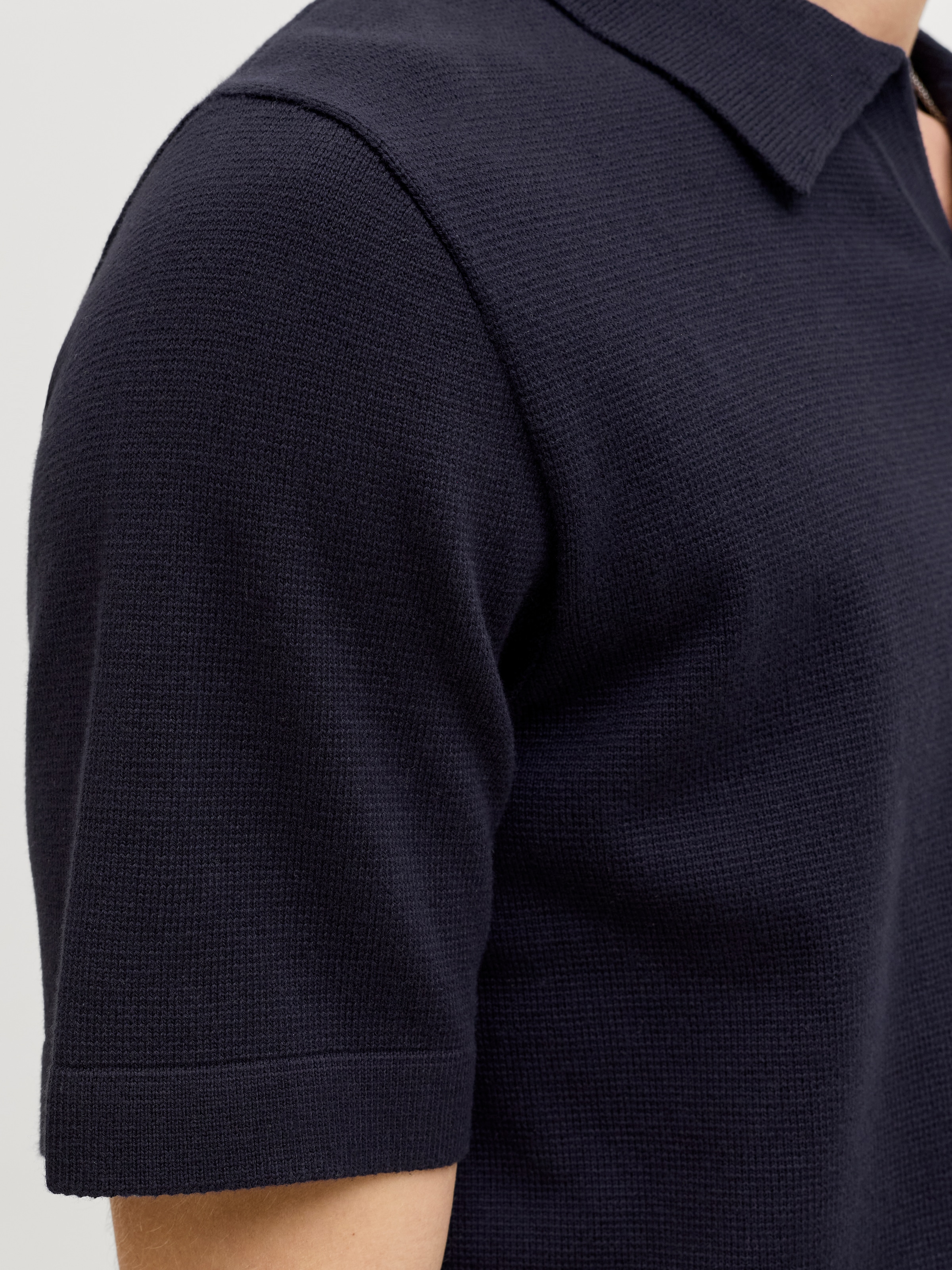 Jack & Jones Pull à col polo »JPRBLAMILANO SPRING SPLIT NECK SS SN« mélange coton, coupe régulière