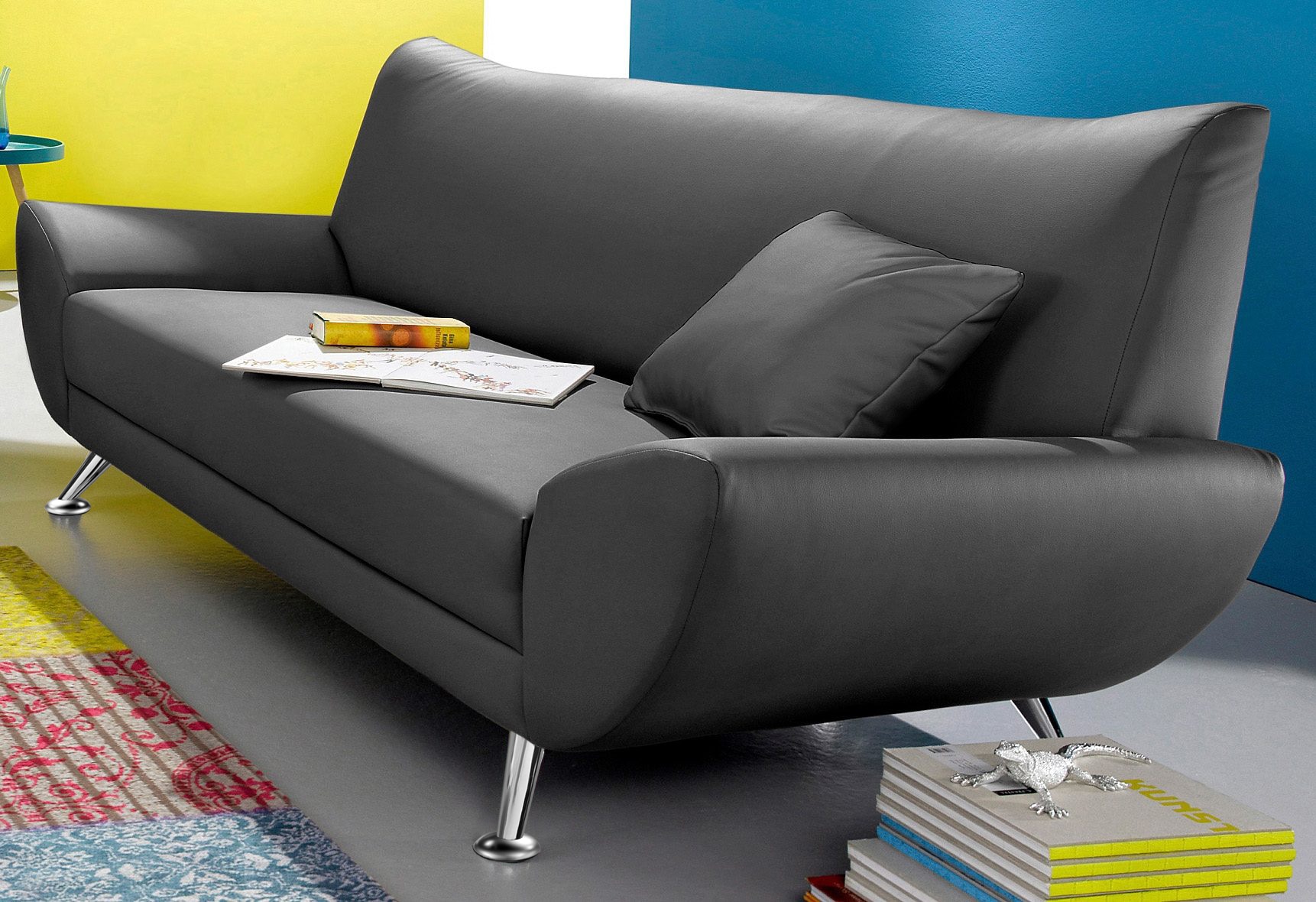 Home affaire 3-Sitzer »Saltare elegant & komfortabel, toller Designfuss, bequem, Breite 205cm«