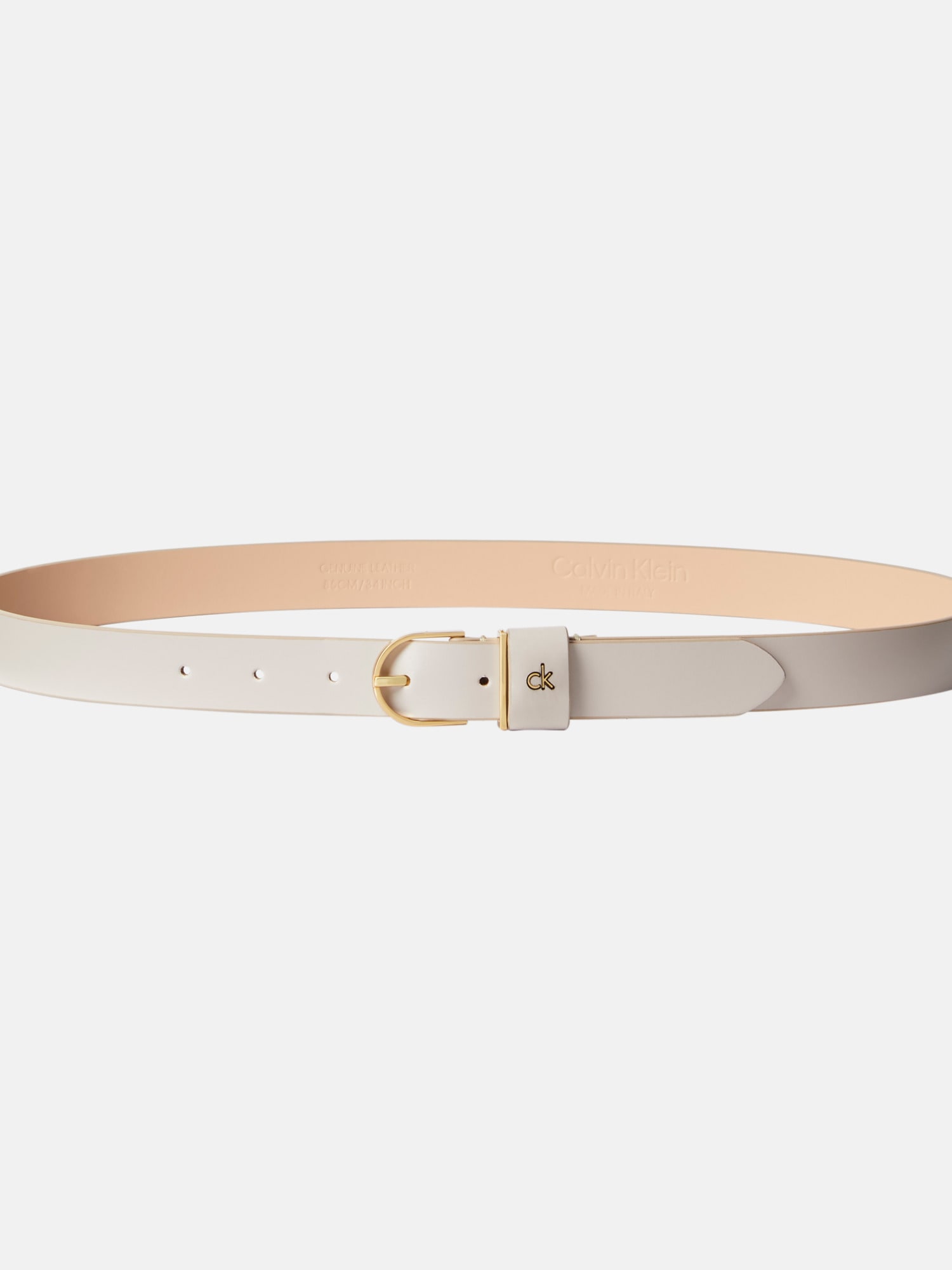 Calvin Klein Ceinture en cuir »CK METAL LOOP ROUND BUCKLE 25MM« Grössenverstellbar