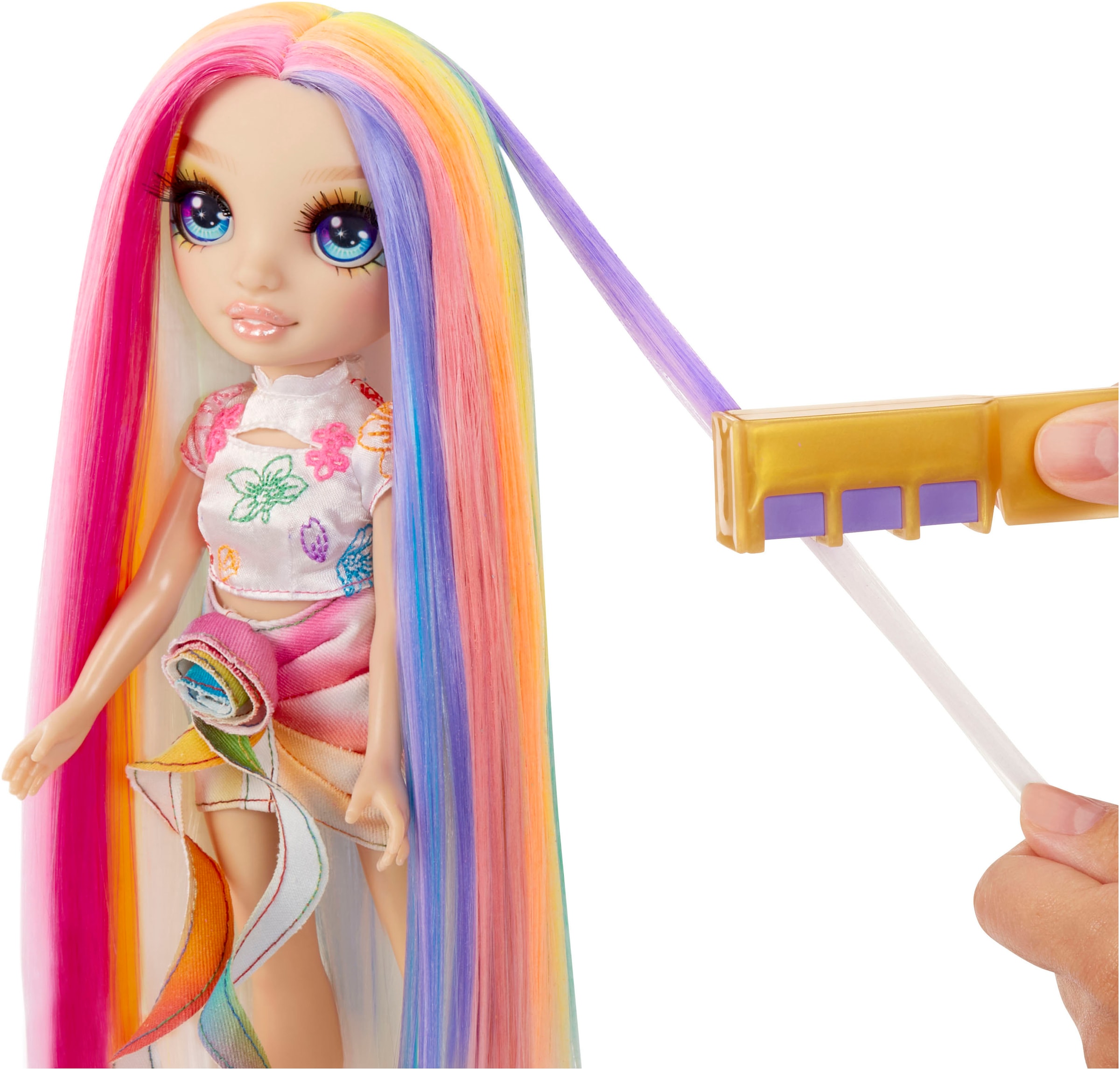 RAINBOW HIGH Anziehpuppe »Rainbow High Hair Chalk & Style Doll- Amaya (Rainbow)«
