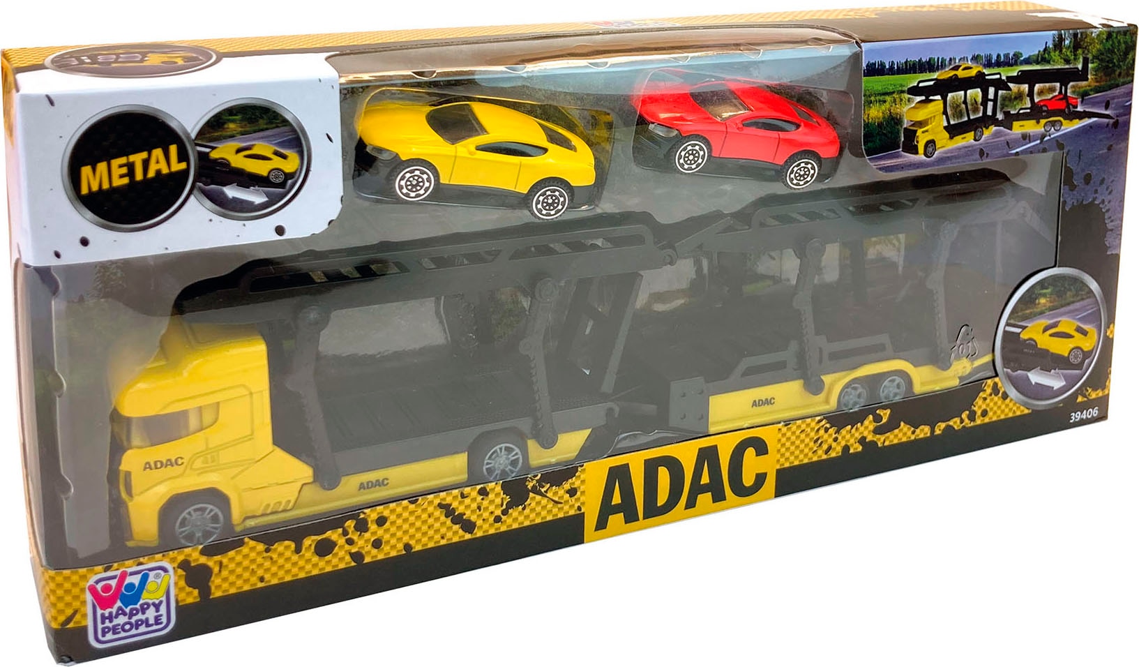 Happy People Transporteur de jouets »ADAC Die Cast Transporter« inkluisve 2 Farhzeuge