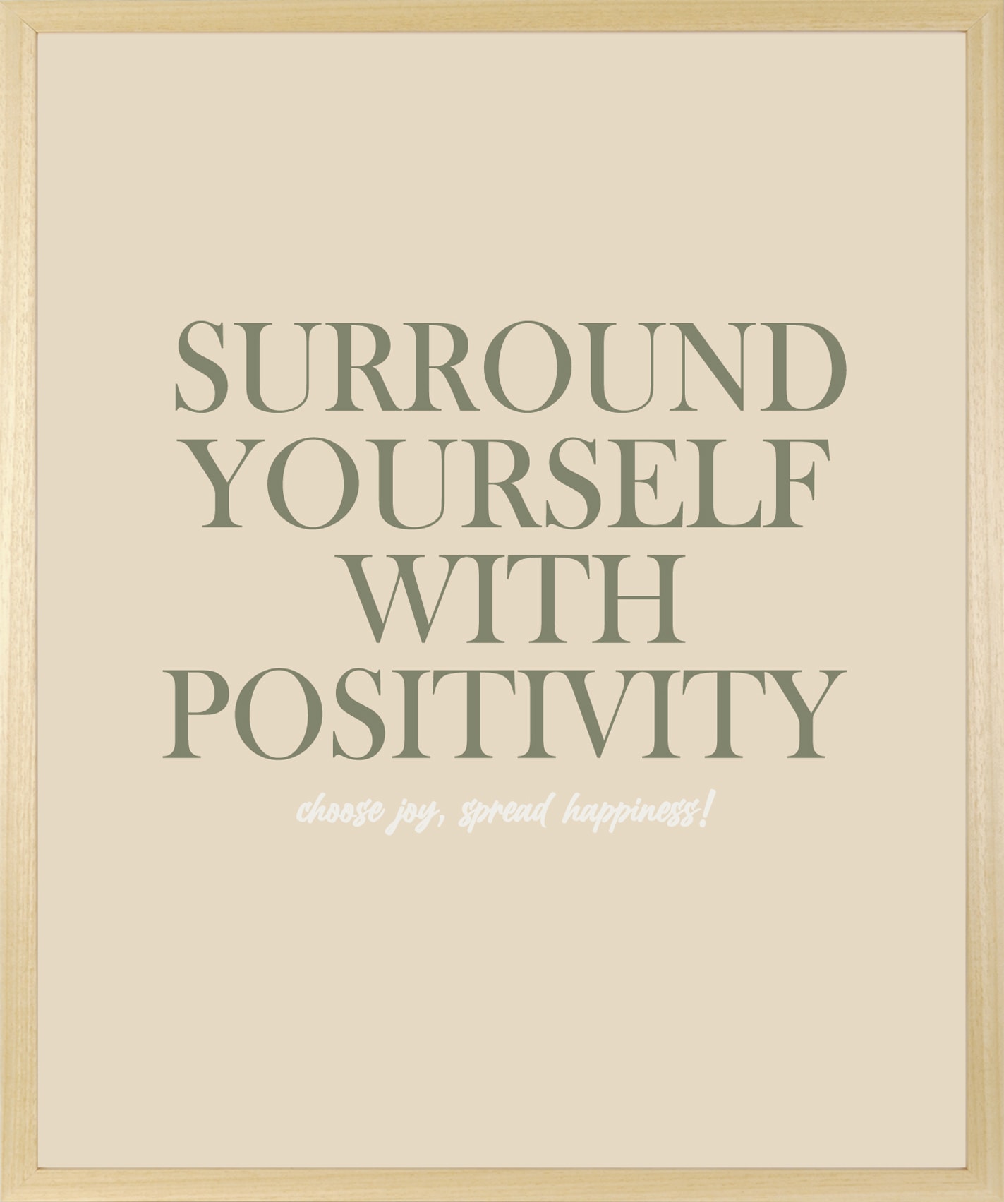 s.Oliver Impression d'art »Motivation & Positivity« Art | Citations | Lettrage | Lettrages 1 cuis tlg. encadré, cadre en bois massif