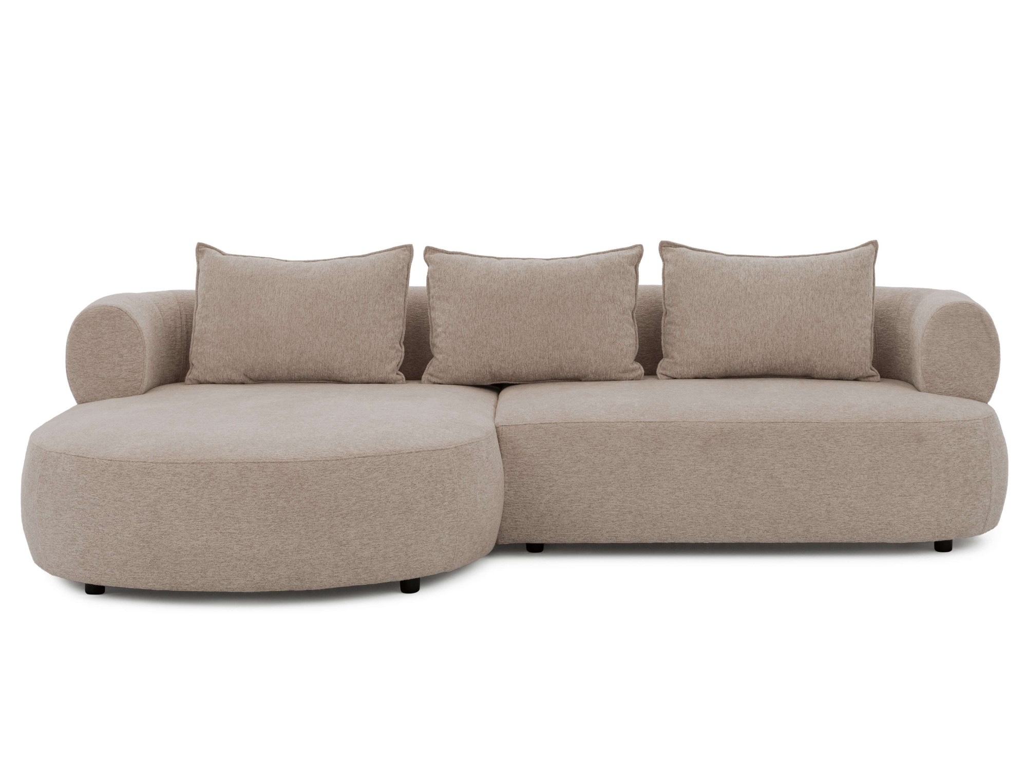 Home affaire Canapé d'angle »LUSSAC L-Form Design-Sofa mit Zierkissen, Masse B/T/H: 257/159/78 cm« grand confort d'assise et design moderne, canapé sans fonction lit