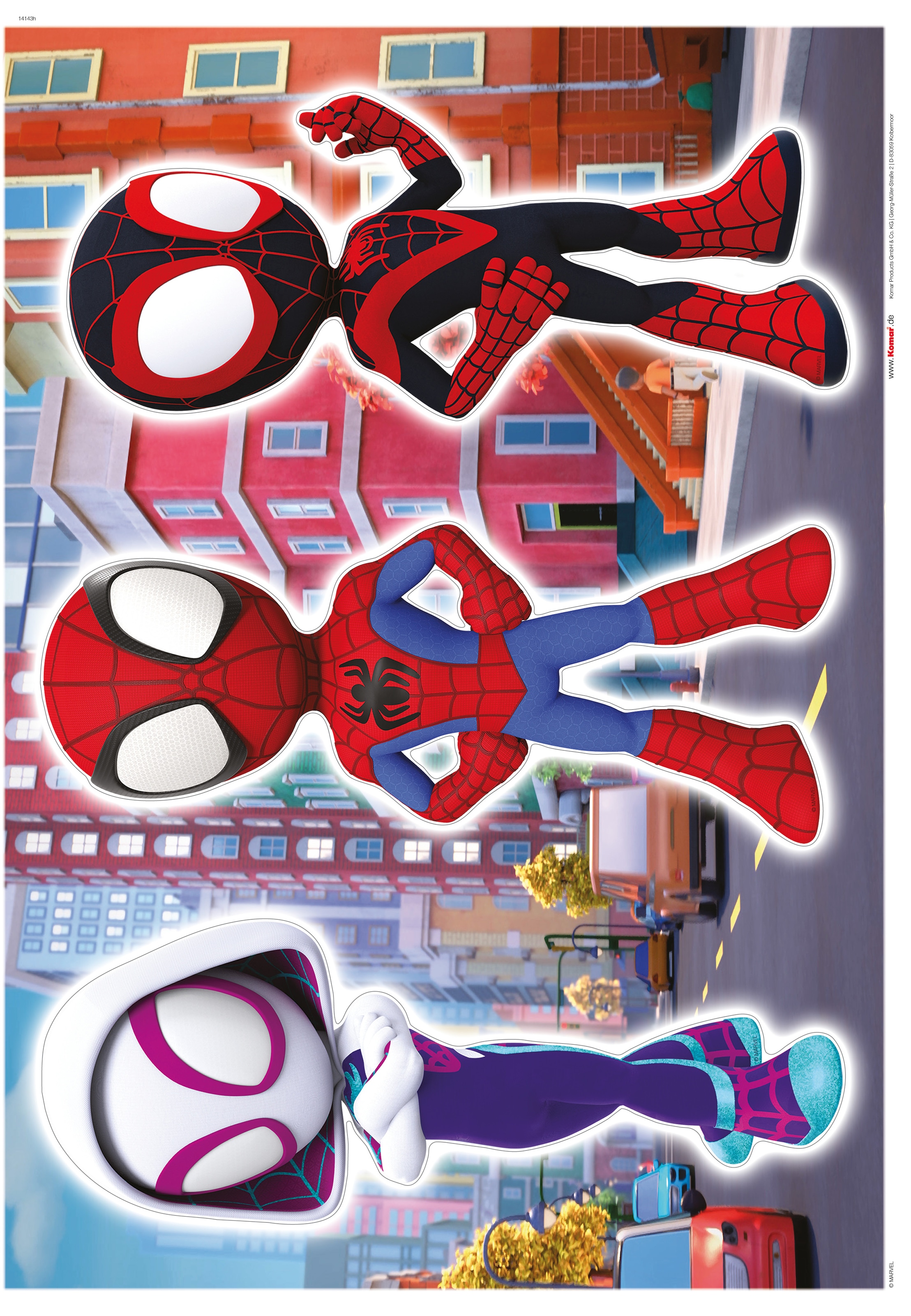 Komar Autocollant mural »Spidey and His Amazing Friends Trio - Grösse 50 x 70 cm« selbstklebend, Wandsticker, Kinderzimmer