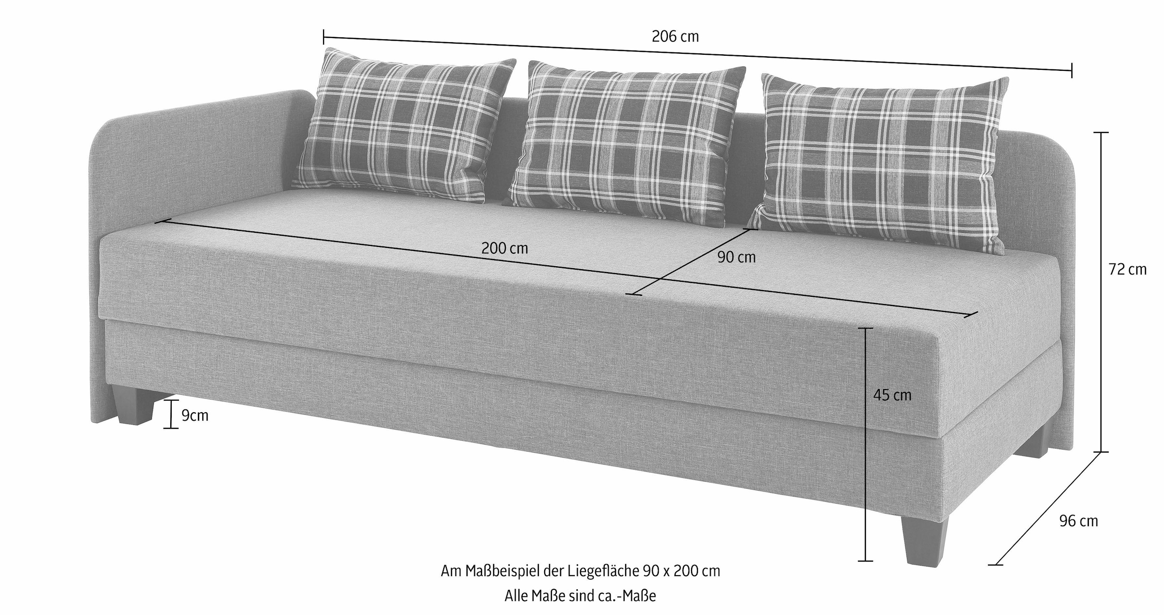 Maintal Gästebett mit Umbau und Bettkasten