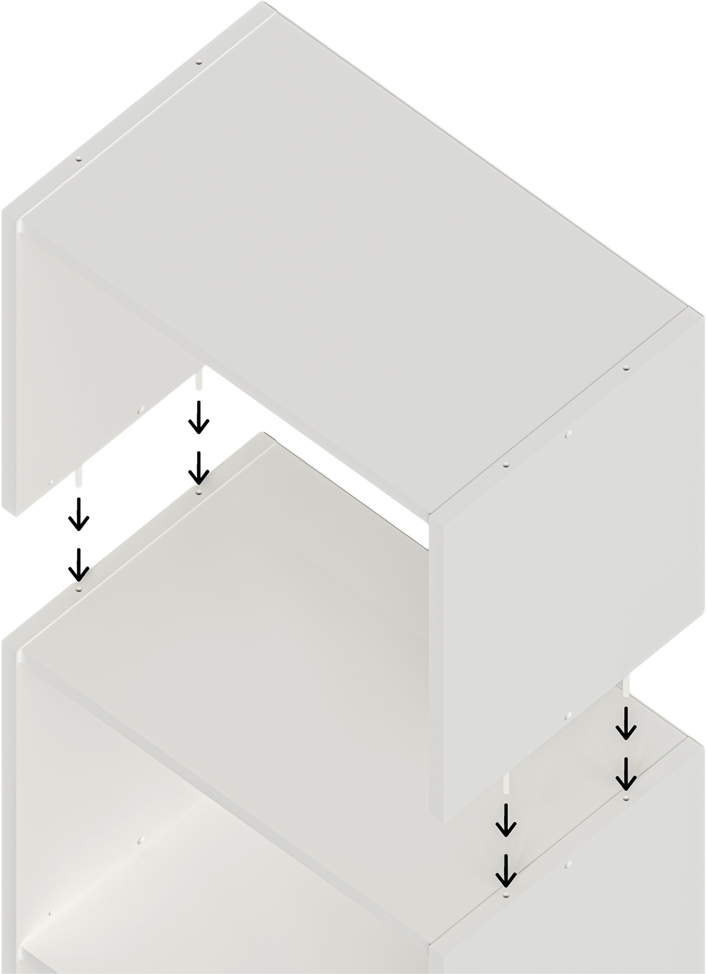 FMD Aufsatzregal »Bitz« mit melaminharzbeschichteter, kratzfester Oberfläche