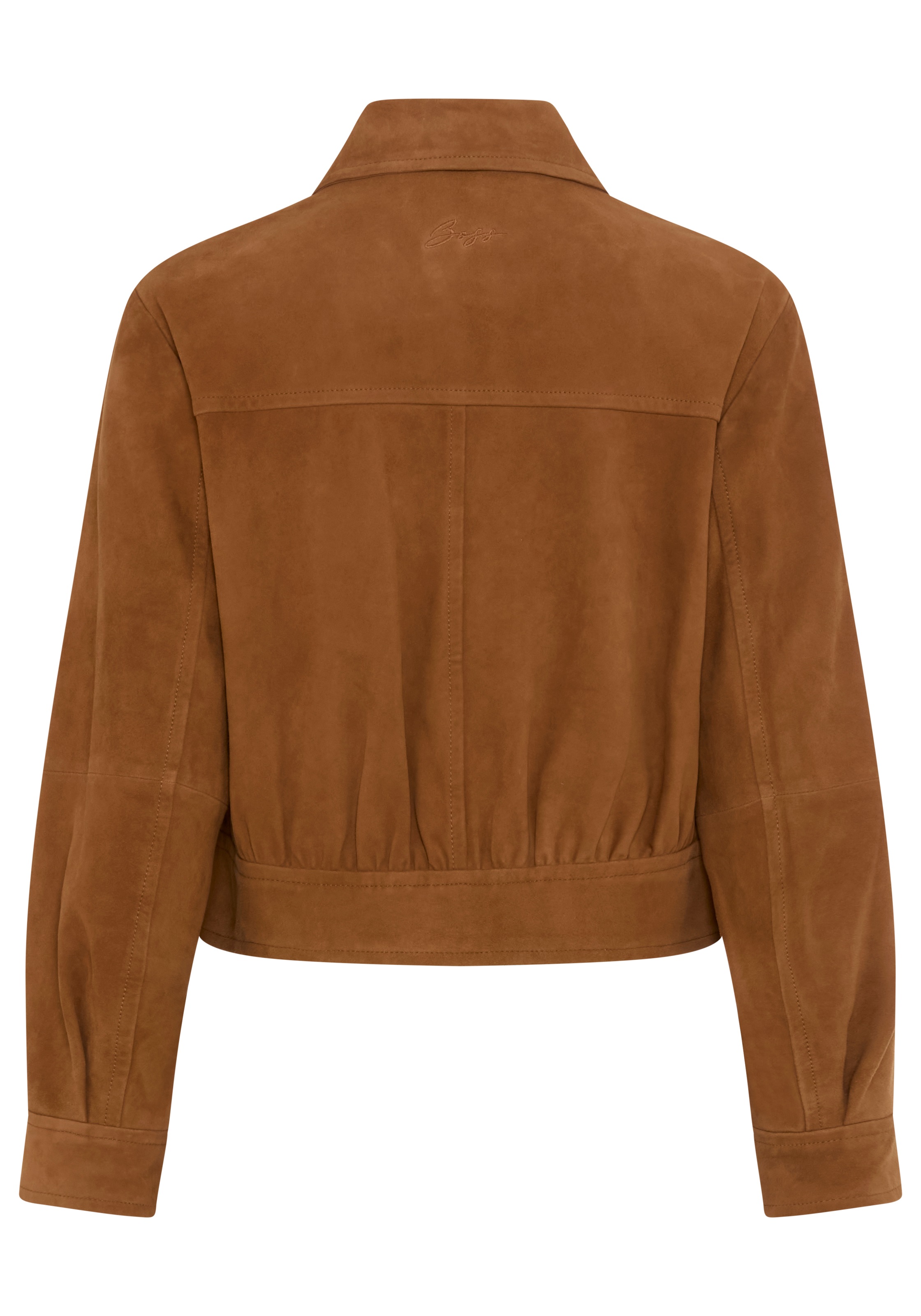 BOSS ORANGE Veste en cuir »Salisa Premium Damenmode« Blouson aus Veloursleder