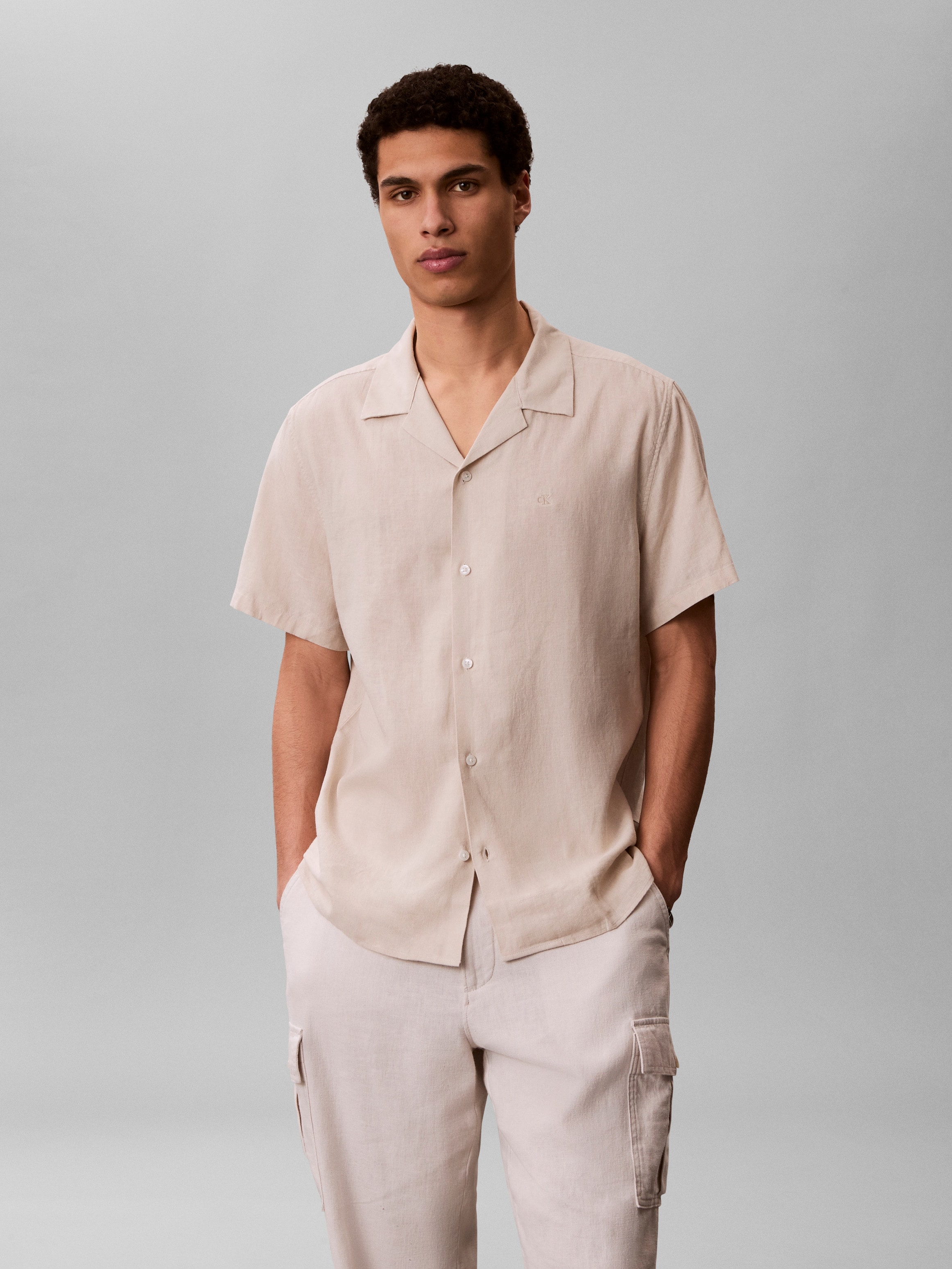 Calvin Klein Chemise en lin »LINEN CLASSIC« coupe régulière, mélange lin-viscose