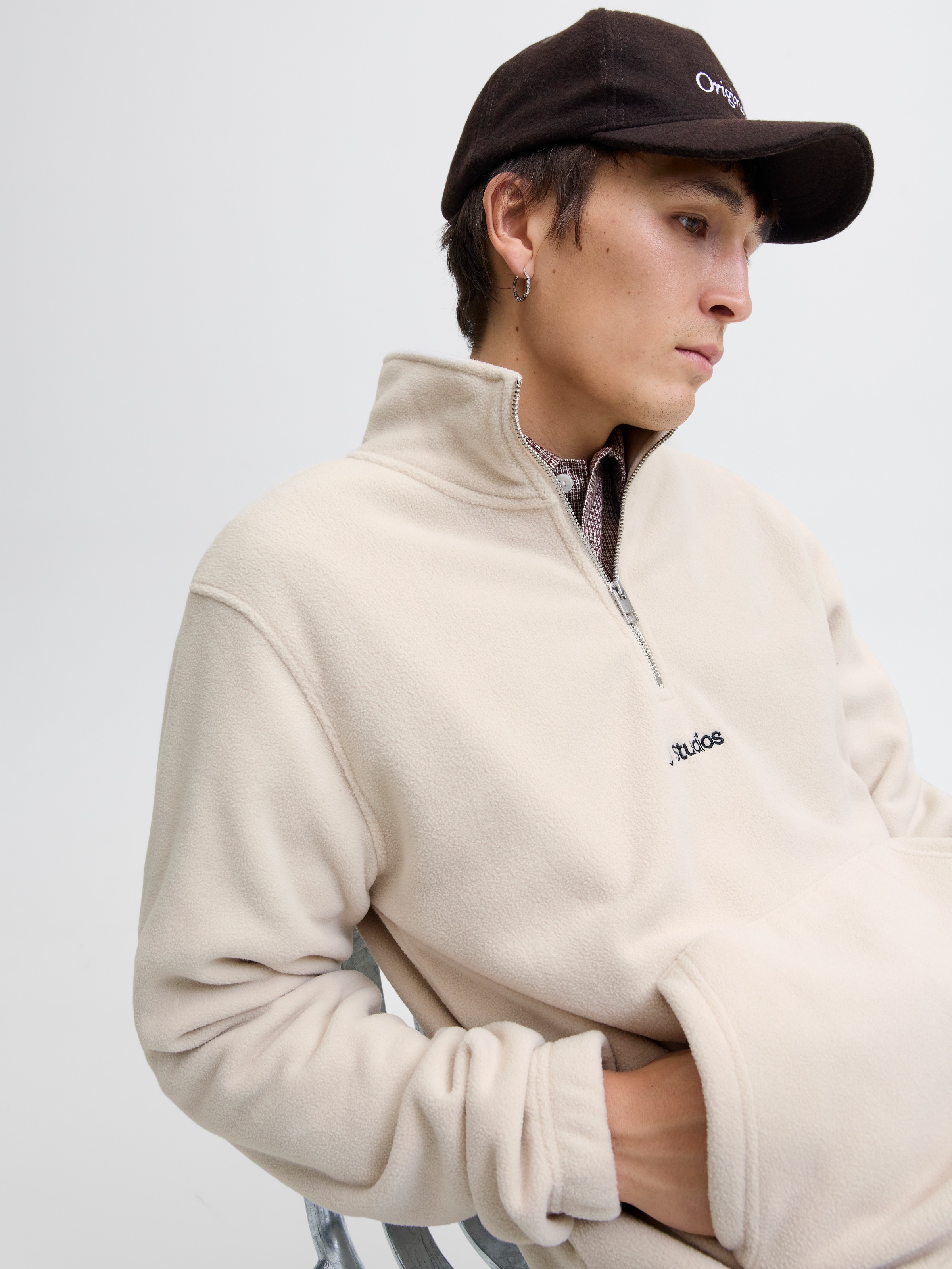 Jack & Jones Fleecepullover »JJSOHO HALFZIP FLEECE«, Kunstfaser, relaxed fit

