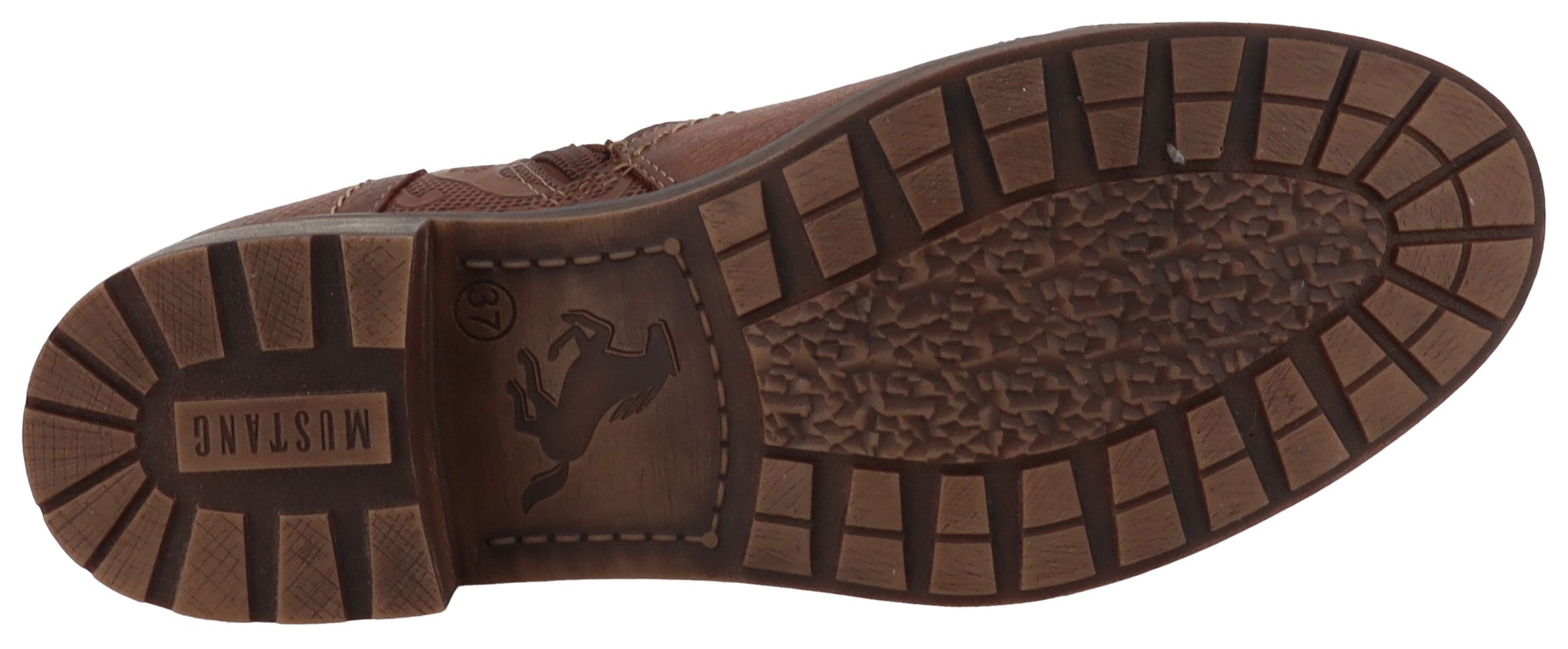 Mustang Shoes Bottes d'hiver »Fabienne«  bottes biker avec talon bloc et lanières décoratives