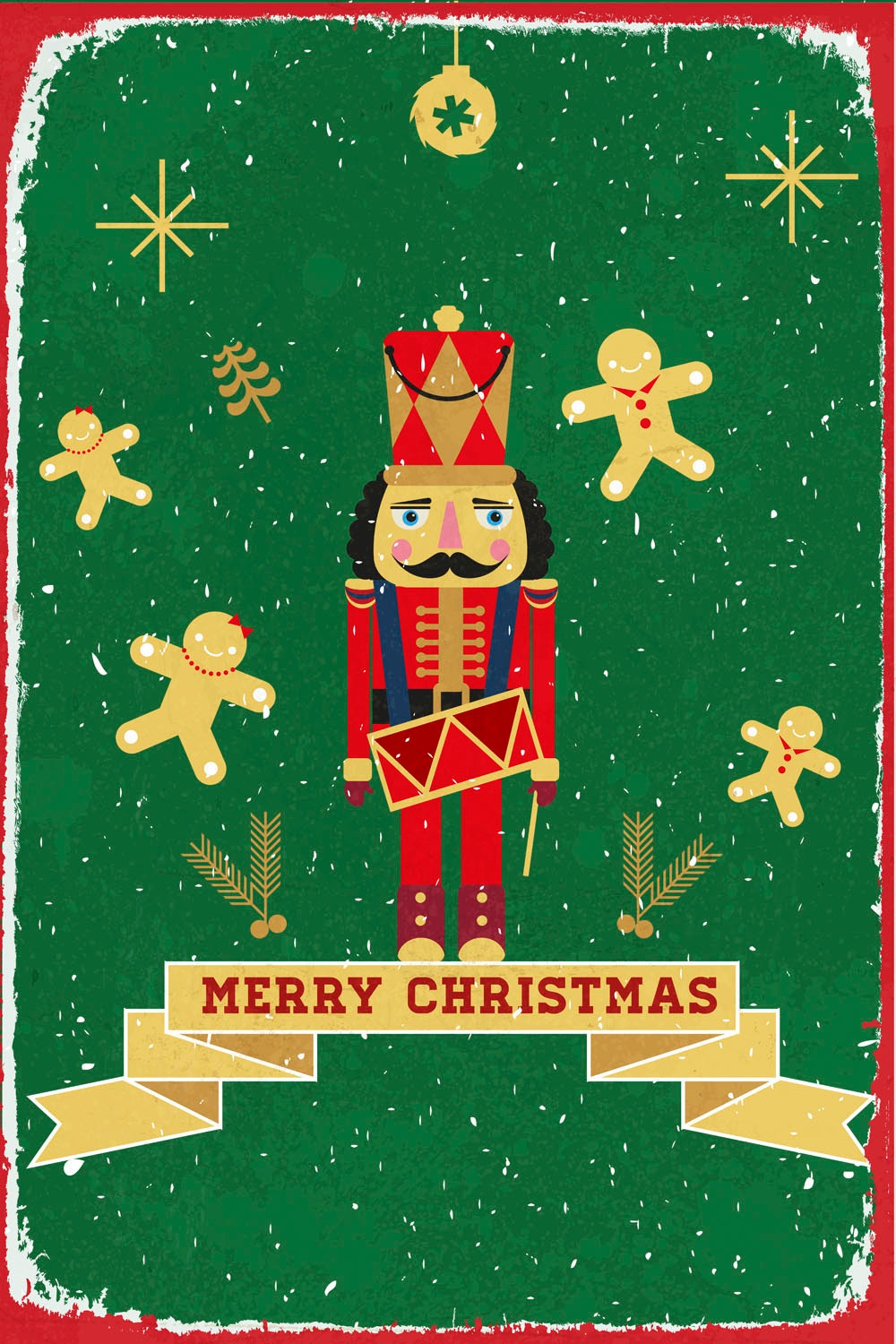 queence Metallbild »Nutcracker« Schneeflocken | Weihnachten 1 Stk. tlg. Stahlschilder