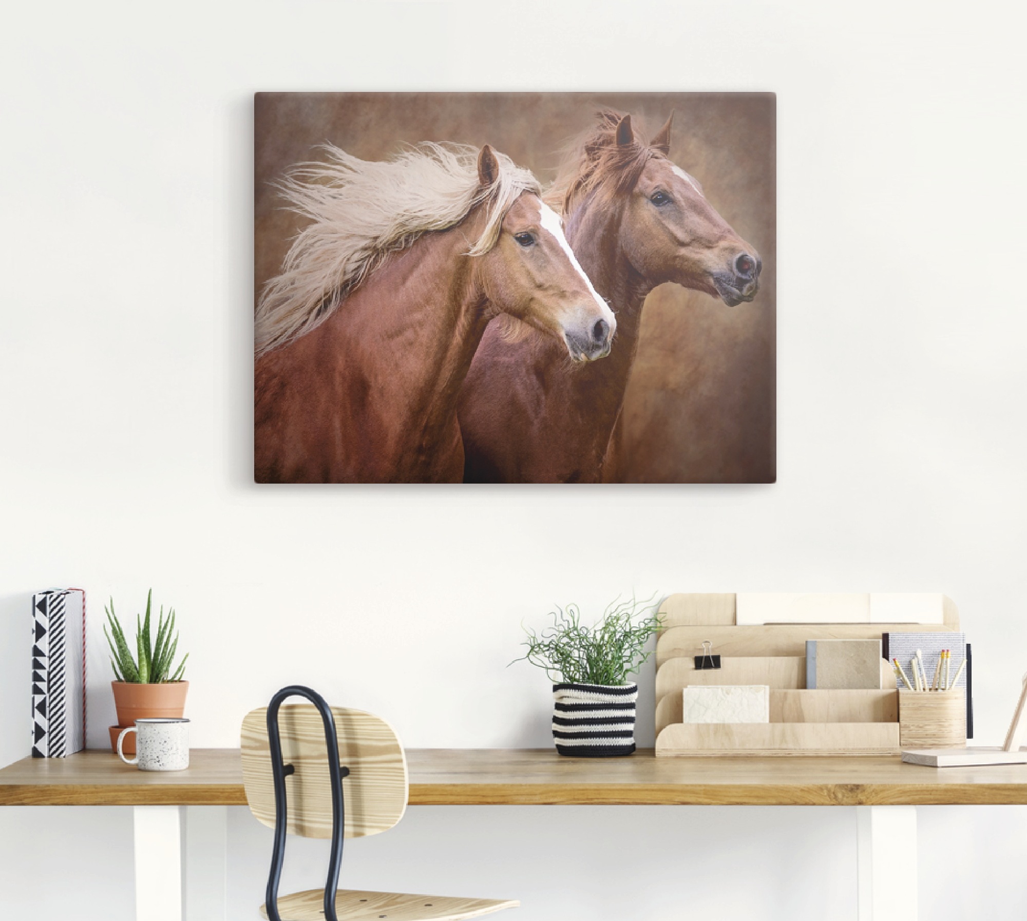 Artland Tableau sur toile »Reinrassige Pferde I« Animaux de compagnie 1 cuis tlg. tendu sur cadre en bois