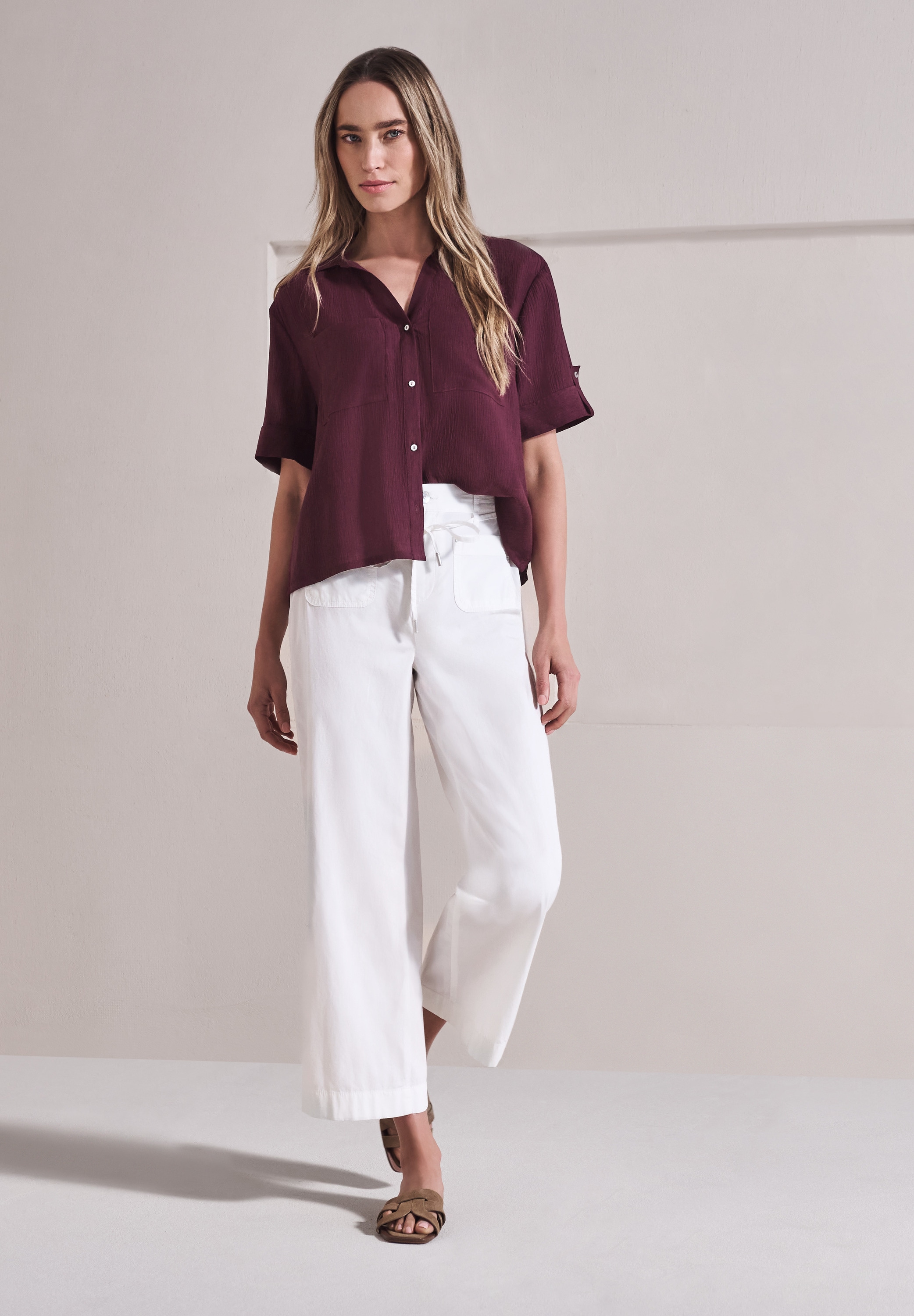 STREET ONE Blouse chemise peut aussi être porté ouvert