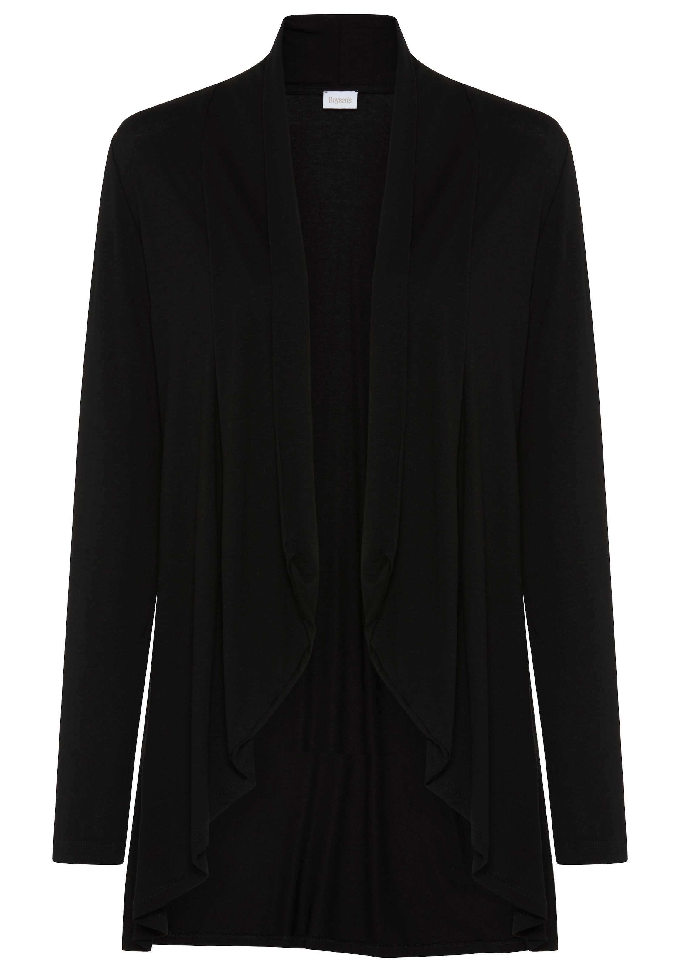 Boysen's Shirtjacke Langarm,  mit Schalkragen,  aus elastischem Jersey