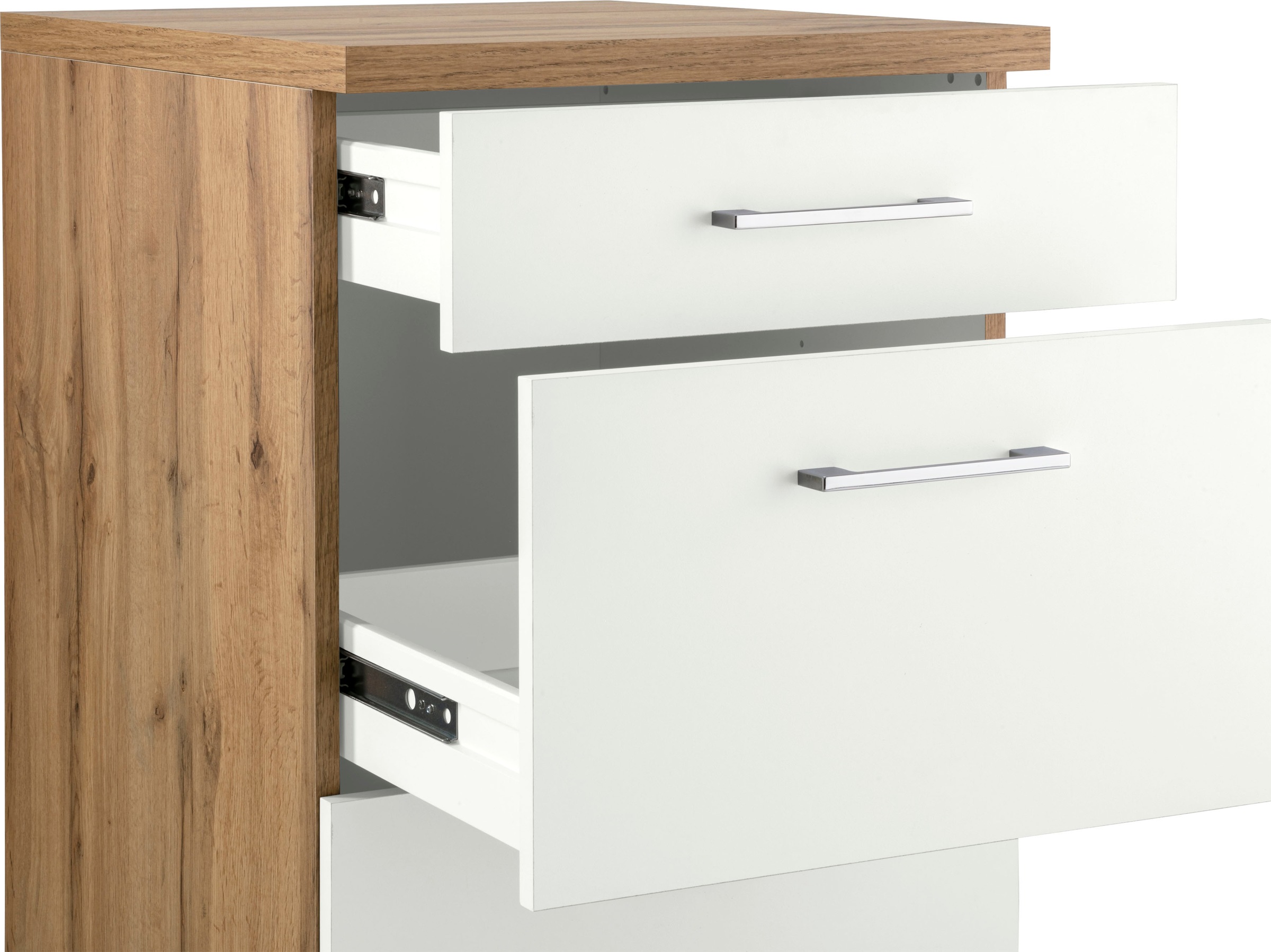 KOCHSTATION Auszugsunterschrank »KS-Colmar« 50 cm, mit Metallgriff, alles sofort greifbar dank zwei grosser Auszüge