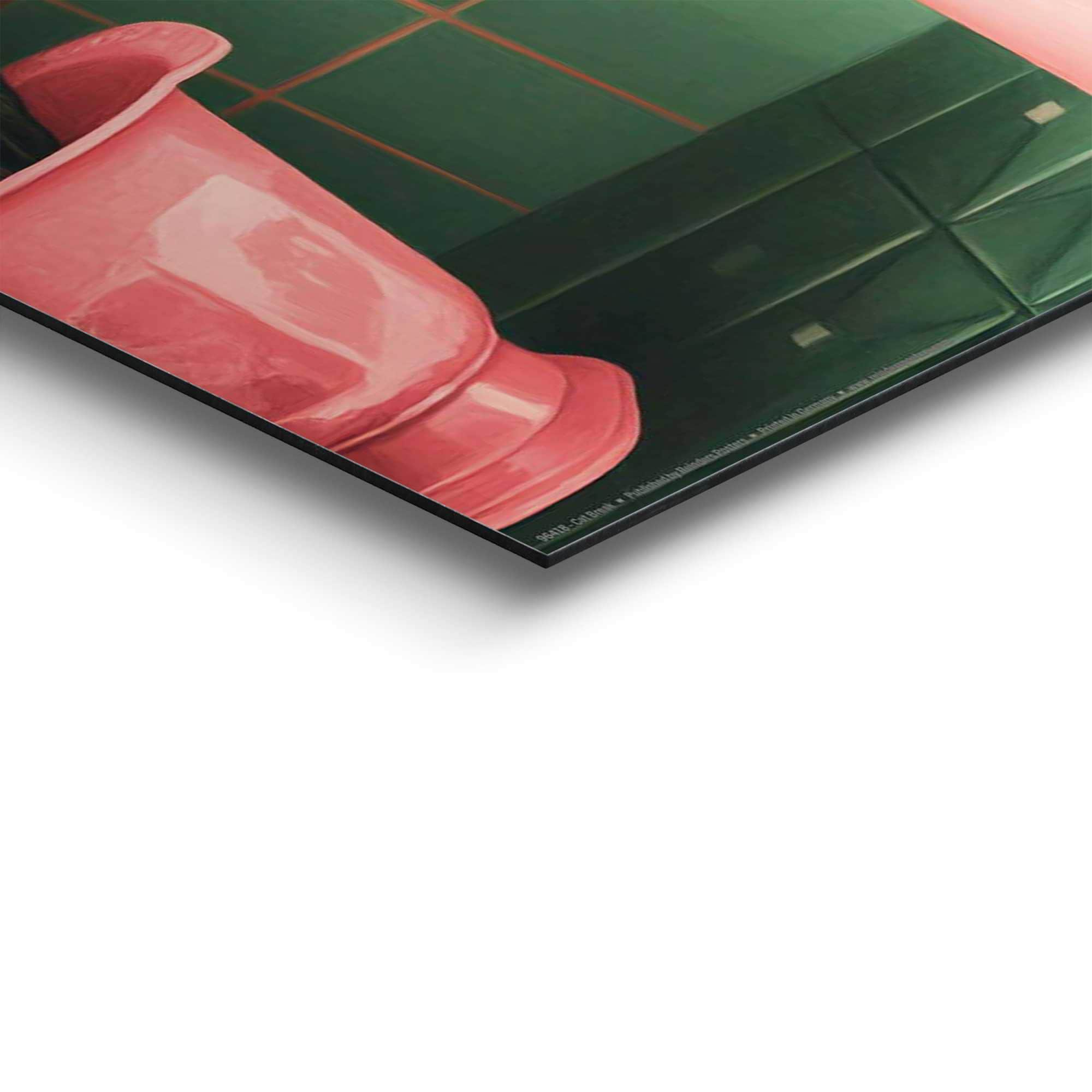 Reinders! Panneau déco »Katze hat Pause« Toilette - Rosa - MDF - Tiere - 40x50 cm