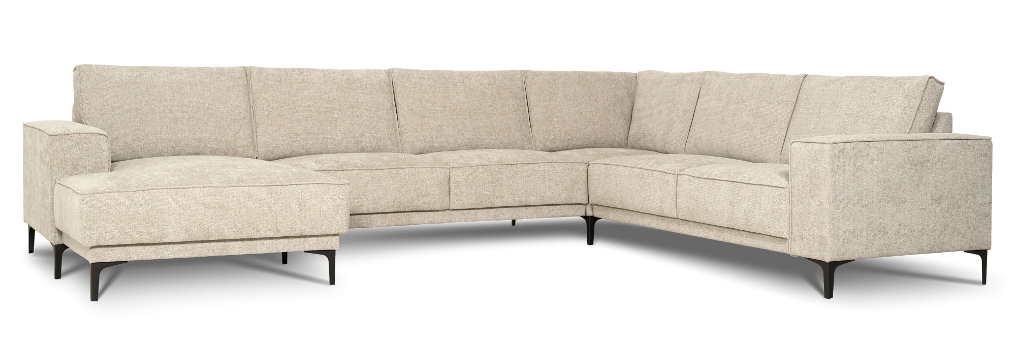 GOODproduct Paysage de salon »OLAND U-Form, XXL, B: 342 cm, Skandi-Design, Chenille« Skandi-Design in Struktur, Flachgewebe, Luxus-Microfaser, Boucle