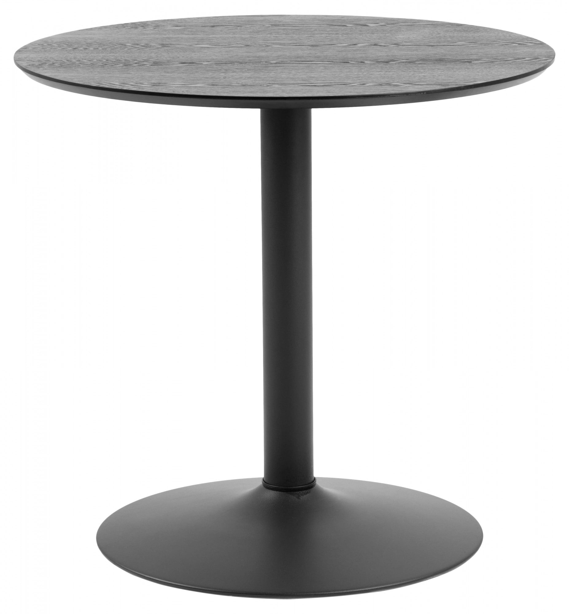 ACTONA GROUP Esstisch »Ibiza, Runder Küchentisch - pflegeleicht, platzsparend & robust« Tisch, Tulpentisch, 1 Stk. tlg. Cafetisch, Esstisch rund Ø 80 cm, Schwarz, mit Trompete Gestell