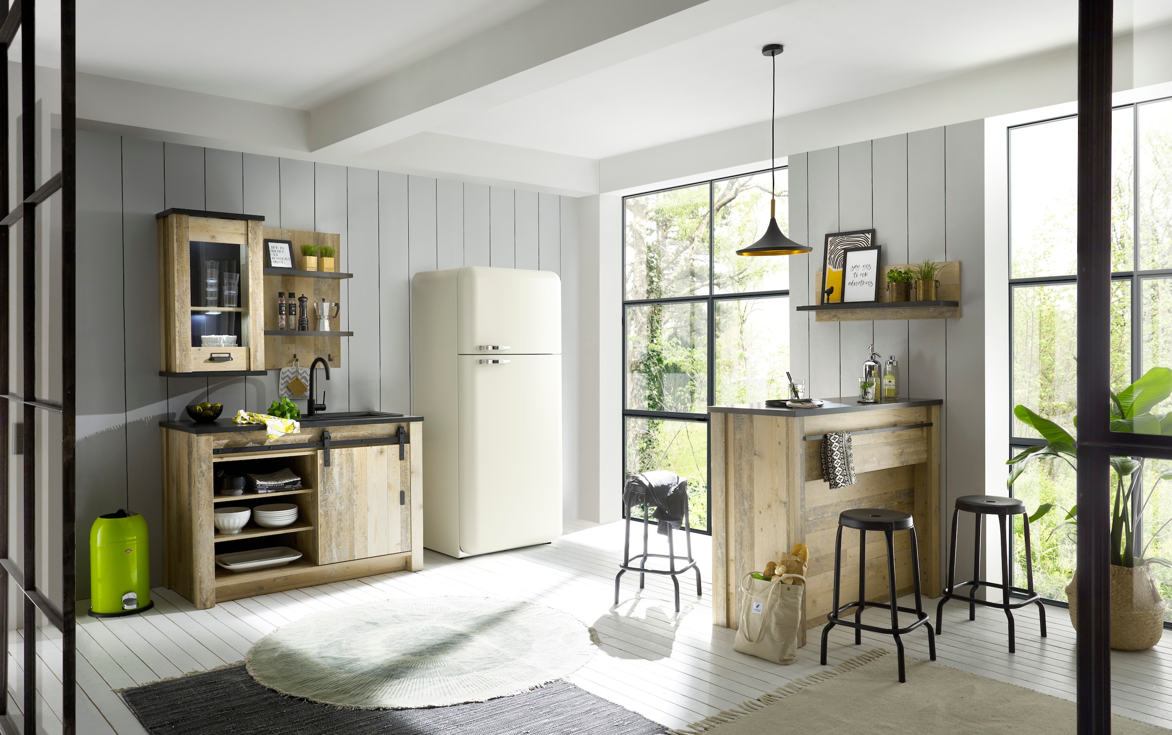 Home affaire Kitchenette »Sherwood« largeur 131 cm, sans appareils électriques