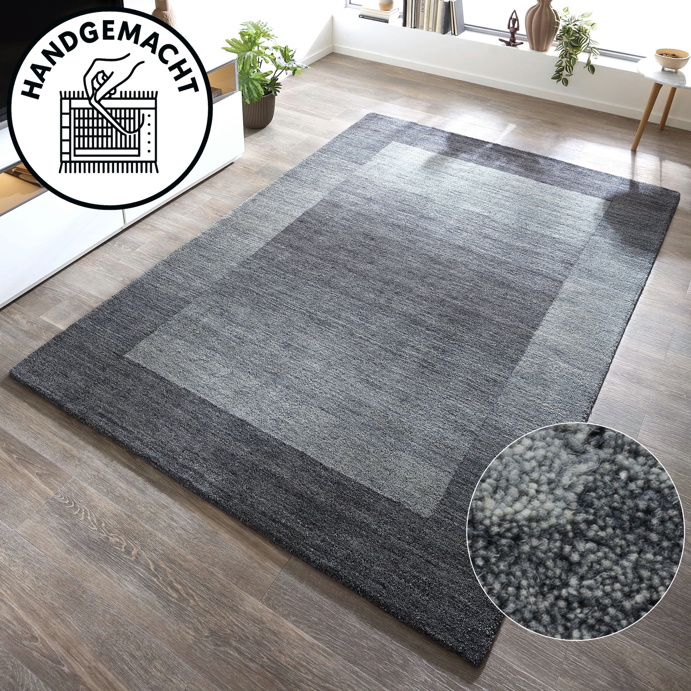 THEKO Tapis en laine »Gabbeh Super, Handweb, auch als Läufer erhältlich, reine Wolle« Rectangulaire 9 mm Höhe Schlafzimmer, Wohnzimmer, Esszimmer, auch als Bettumrandung