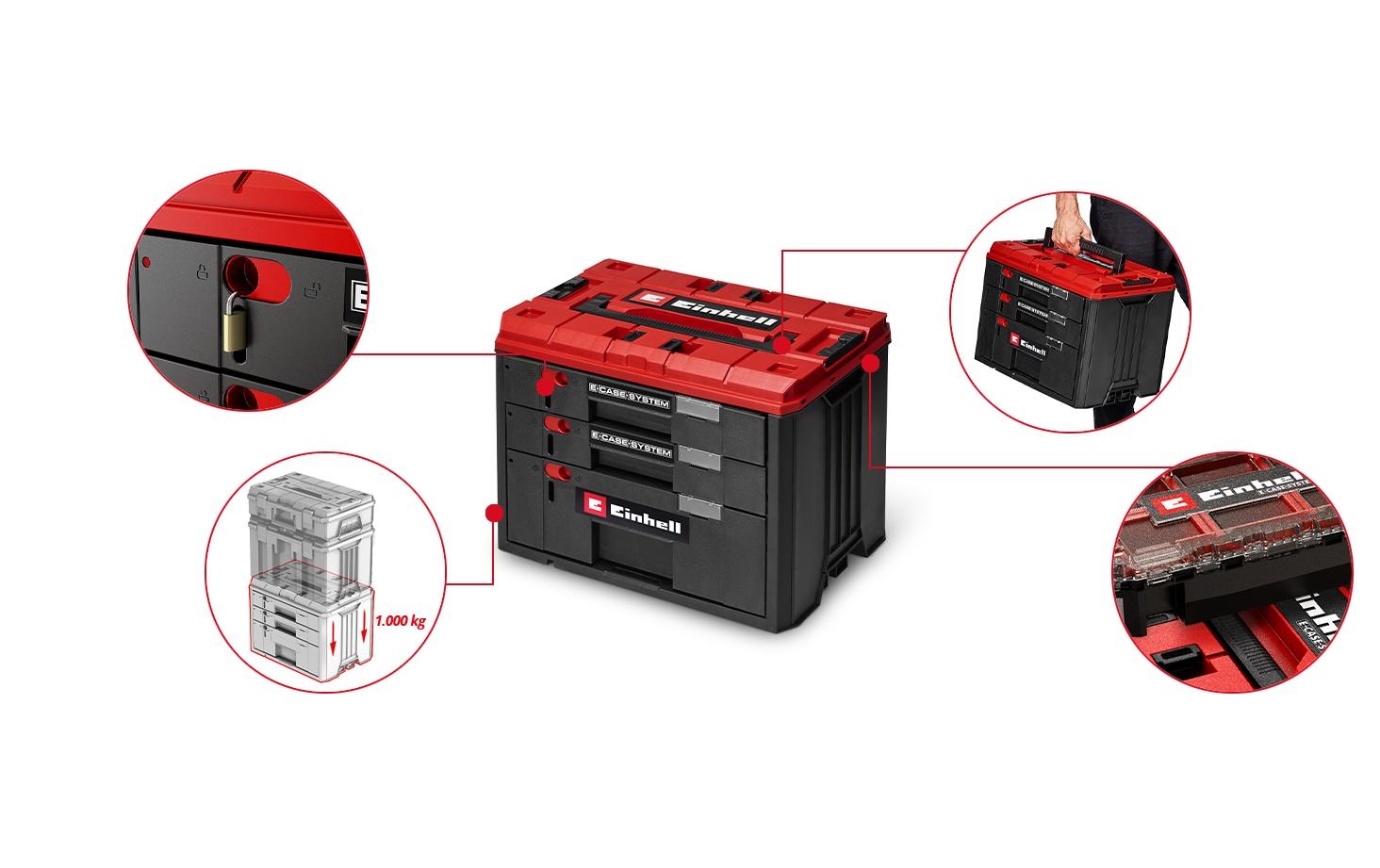 Einhell Werkzeugkoffer »E-Case -teilig«