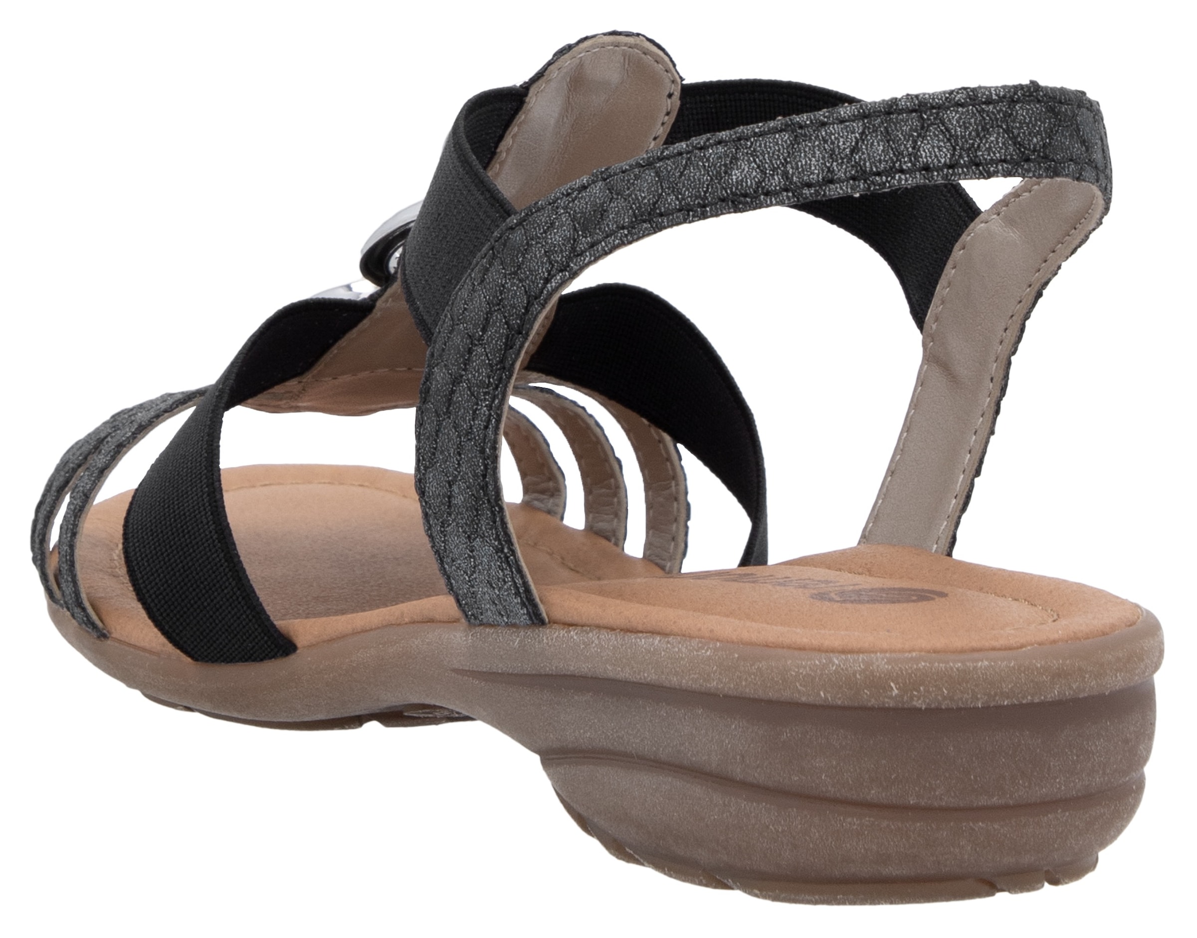 Remonte Riemchensandale  , Keilabsatz, Sommerschuh, Sandalette mit Gummizügen