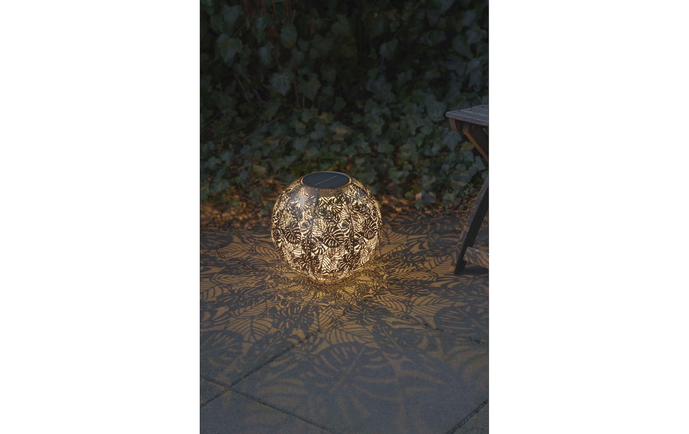 STT Laterne »Laterne Solar Antic Ball 30 cm« Dekorative Solar-Laterne Jungle mit Dämmerungssensor