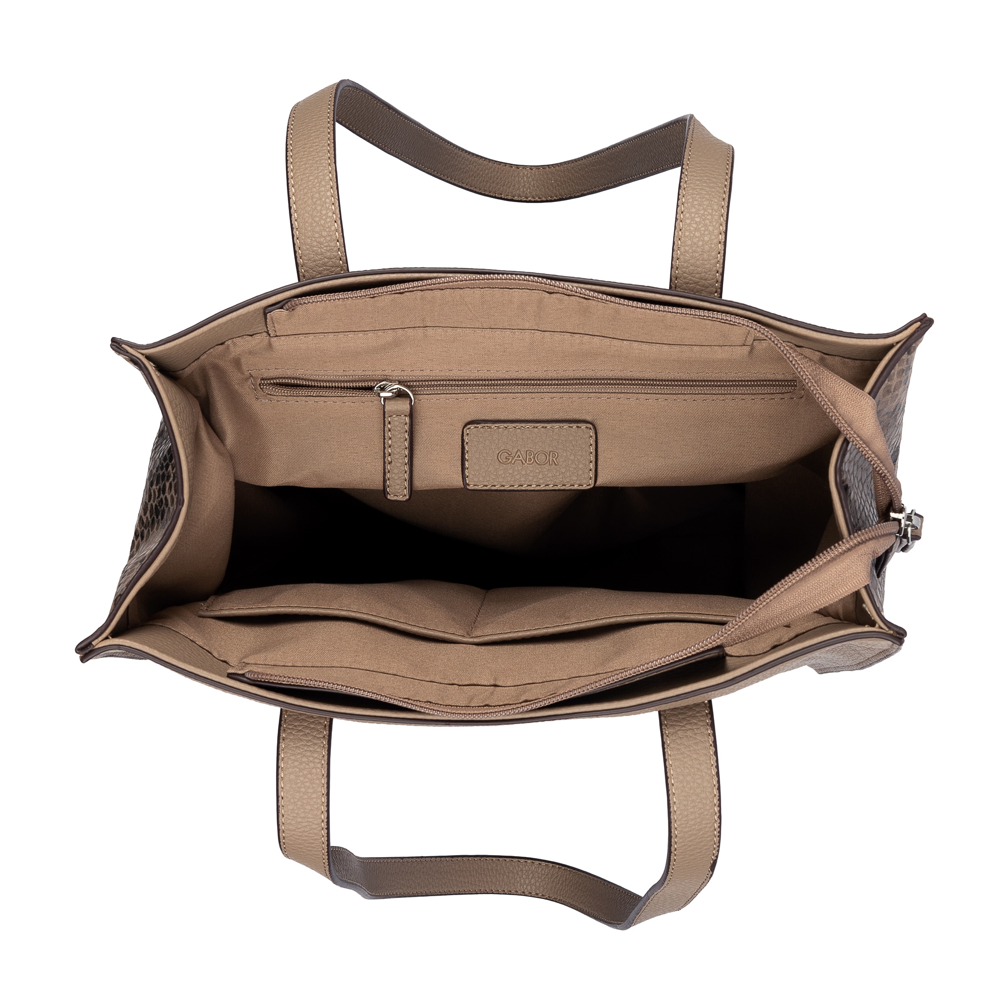 Gabor Shopper »Elfie Luxe« Sac à main pour dames avec motif léopard et pendentif pochette