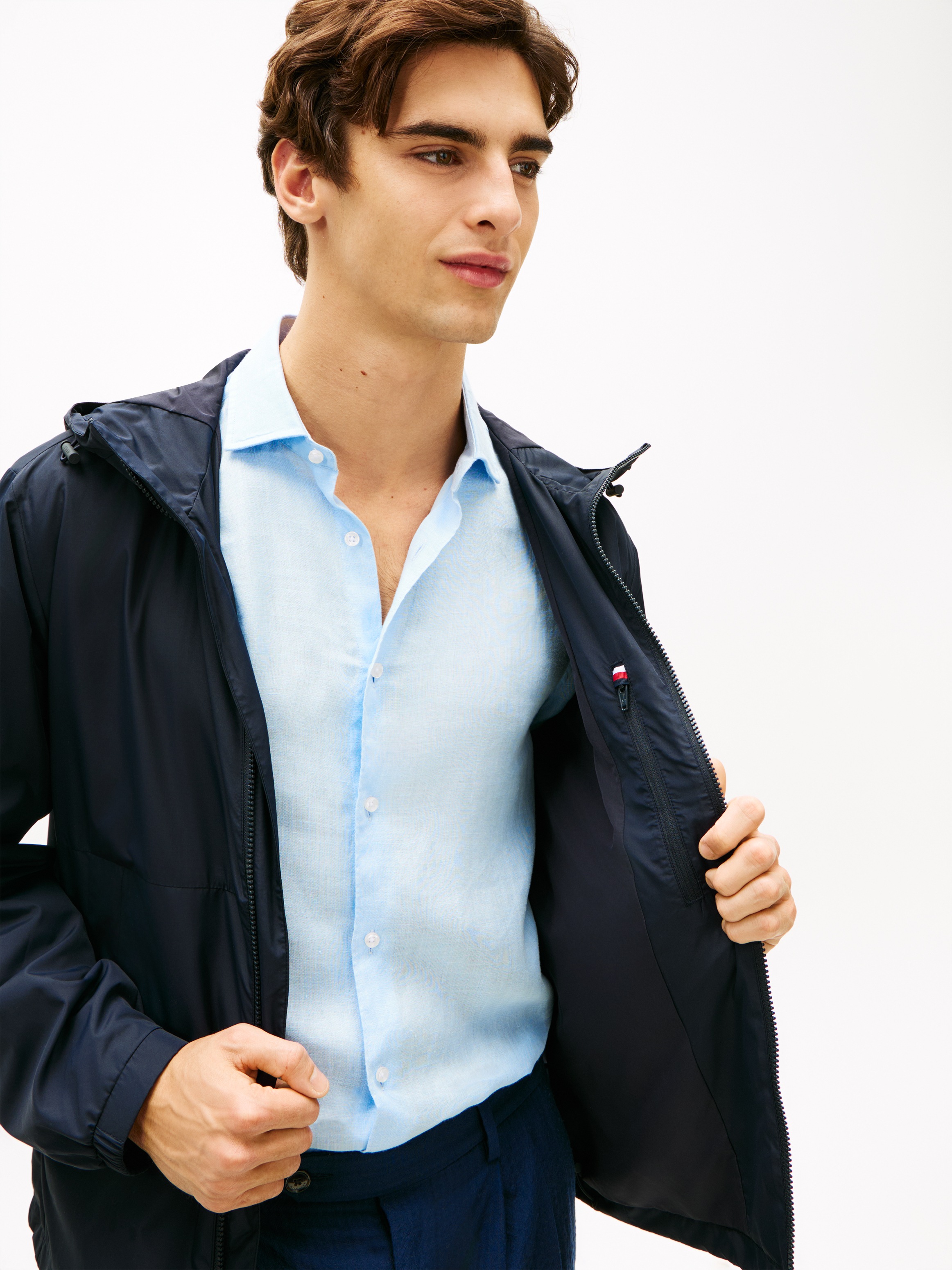 Tommy Hilfiger Veste tous temps »BRANDED HOODED« mit Kapuze Windjacke Fahrradjacke Packable Regular fit mit Kapuze