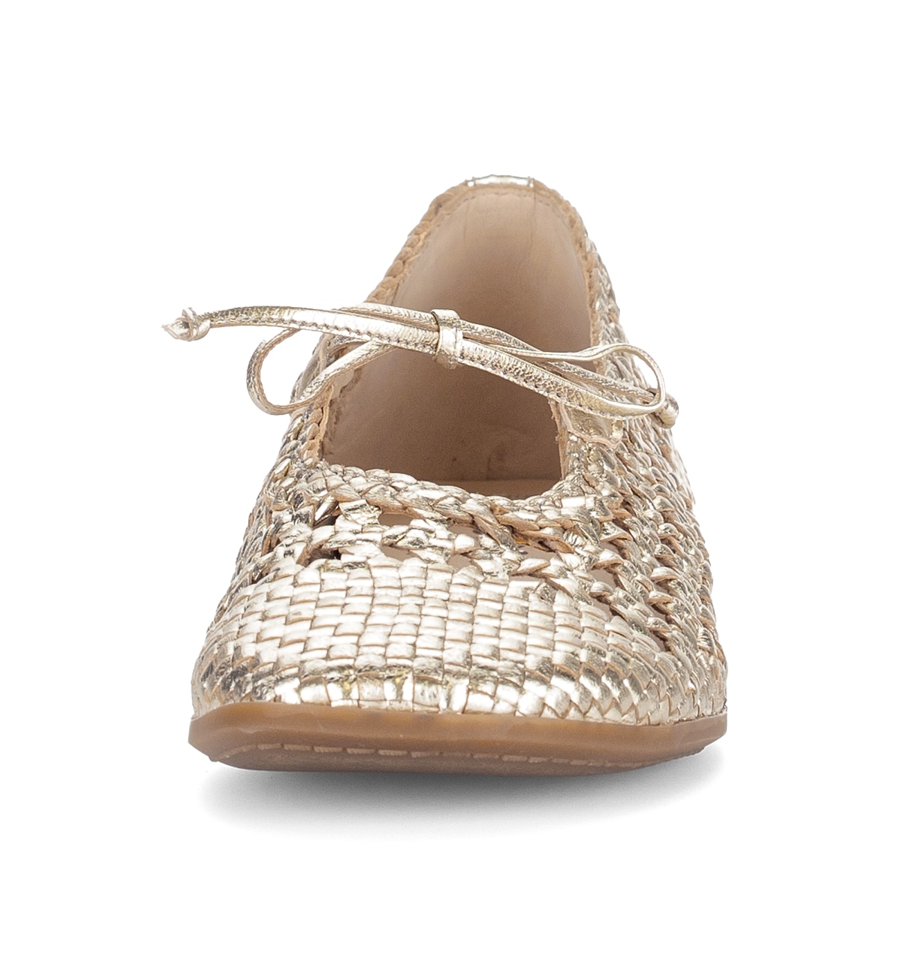 Gabor Ballerina  , Sommerschuh in modischer Flecht- und Metallicoptik