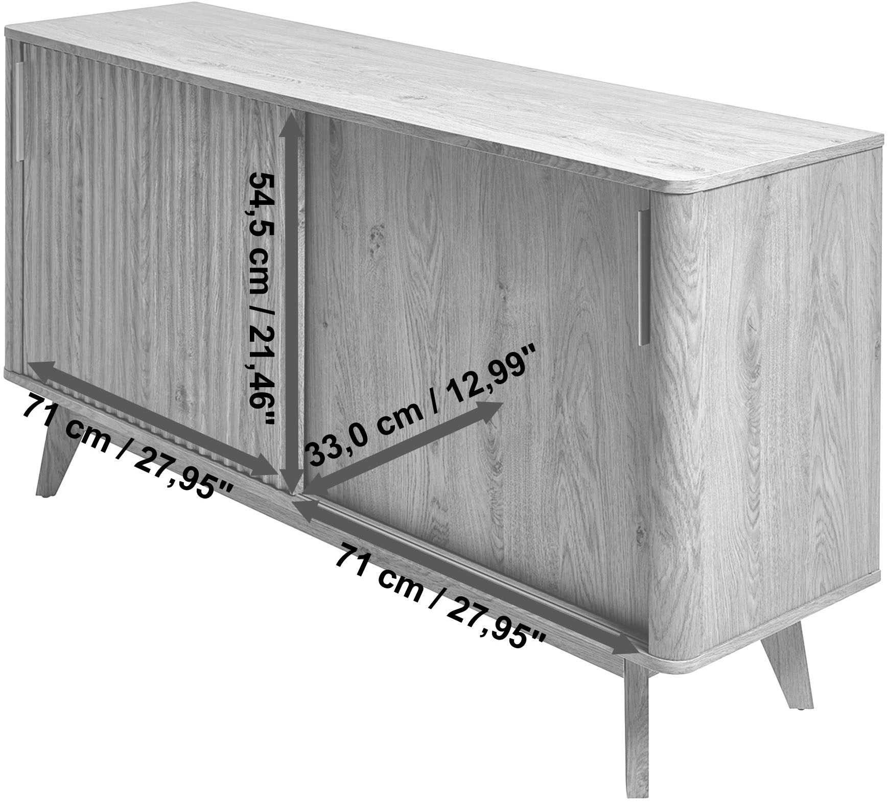 Jahnke Buffet »WAVE SBS 145« 1 cuis tlg. style rétro, avec 2 portes coulissantes, env. 148 cm