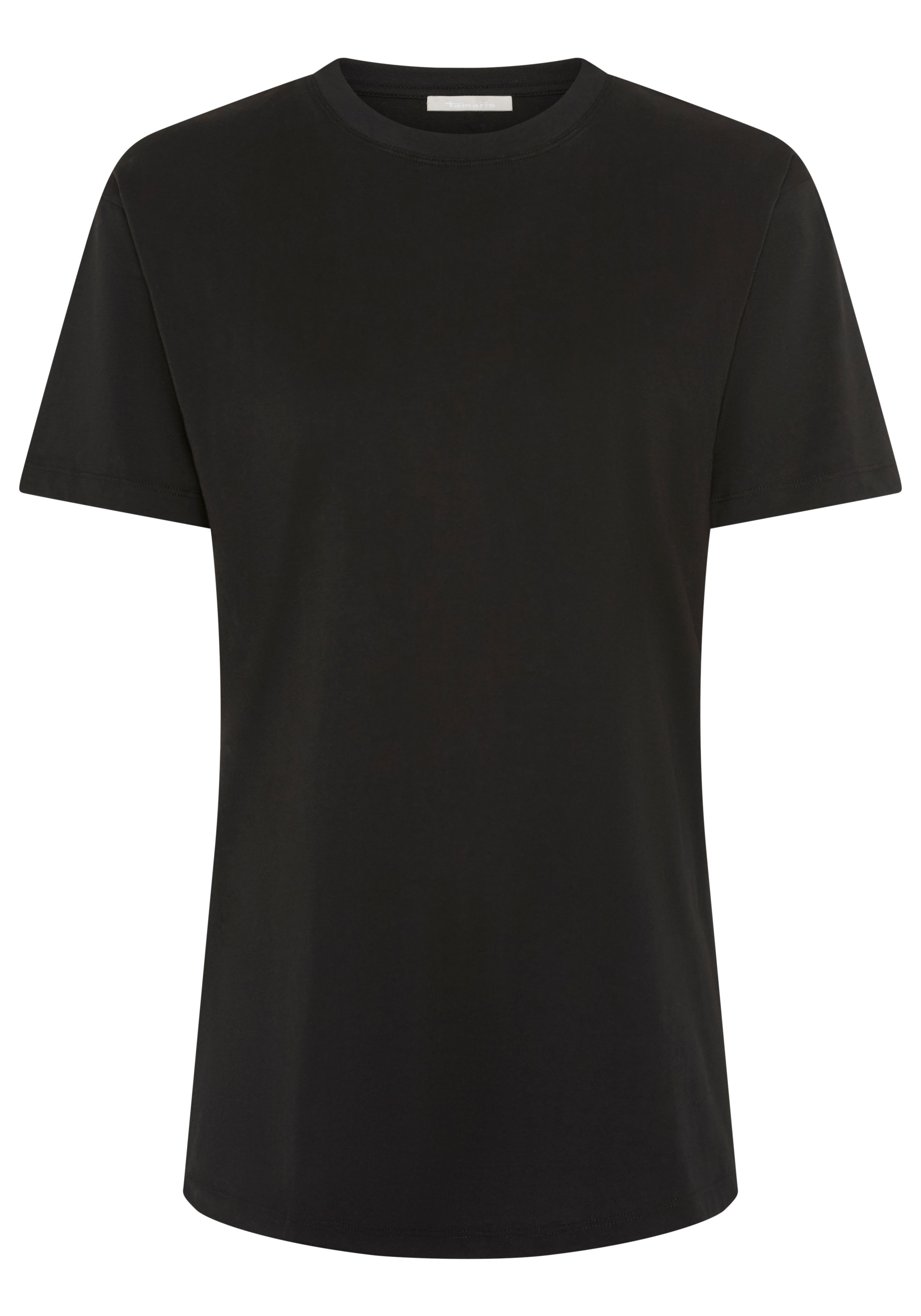 Tamaris T-shirt oversize in Longform mit abgerundetem Saum