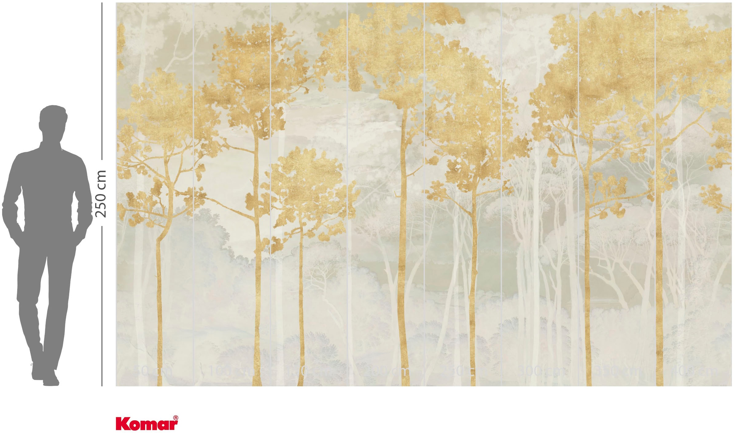 Komar Papier peint photo »Vlies Fototapete - Golden Pines - Grösse 400 x 250 cm« Motif | imprimé