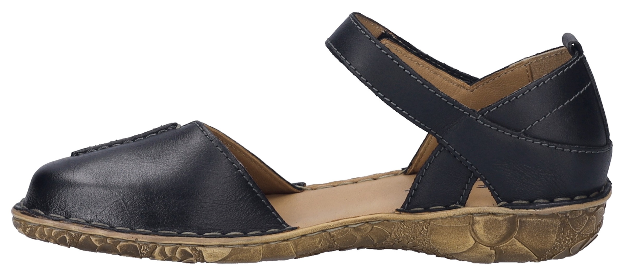 grey melange Riemchenballerina »ROSALIE 42«  , Sandale, Spangenschuh, Komfortschuh mit Klettverschluss