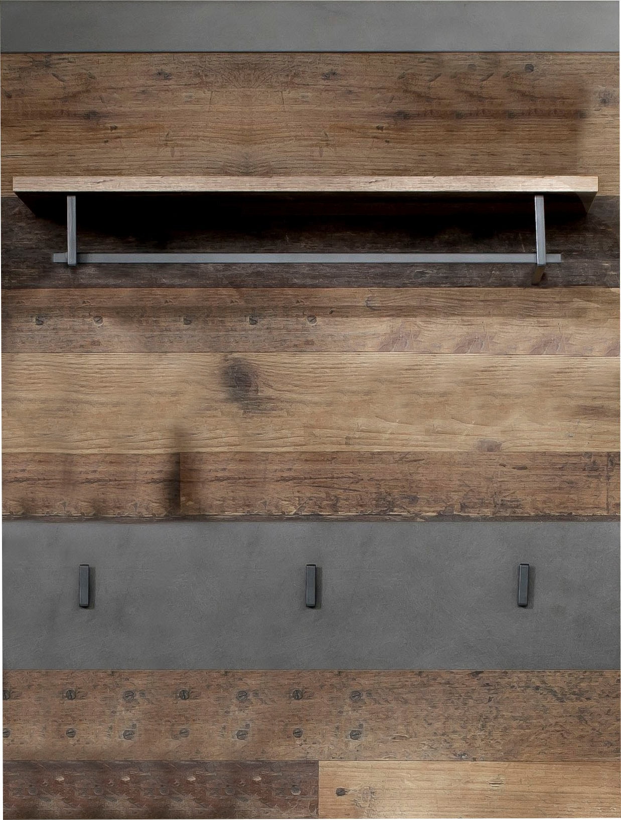 Home affaire Panneau de vestiaire »Ilana« Garderobenpaneel mit Ablage & Haken - (B/T/H) 80/29/106 cm