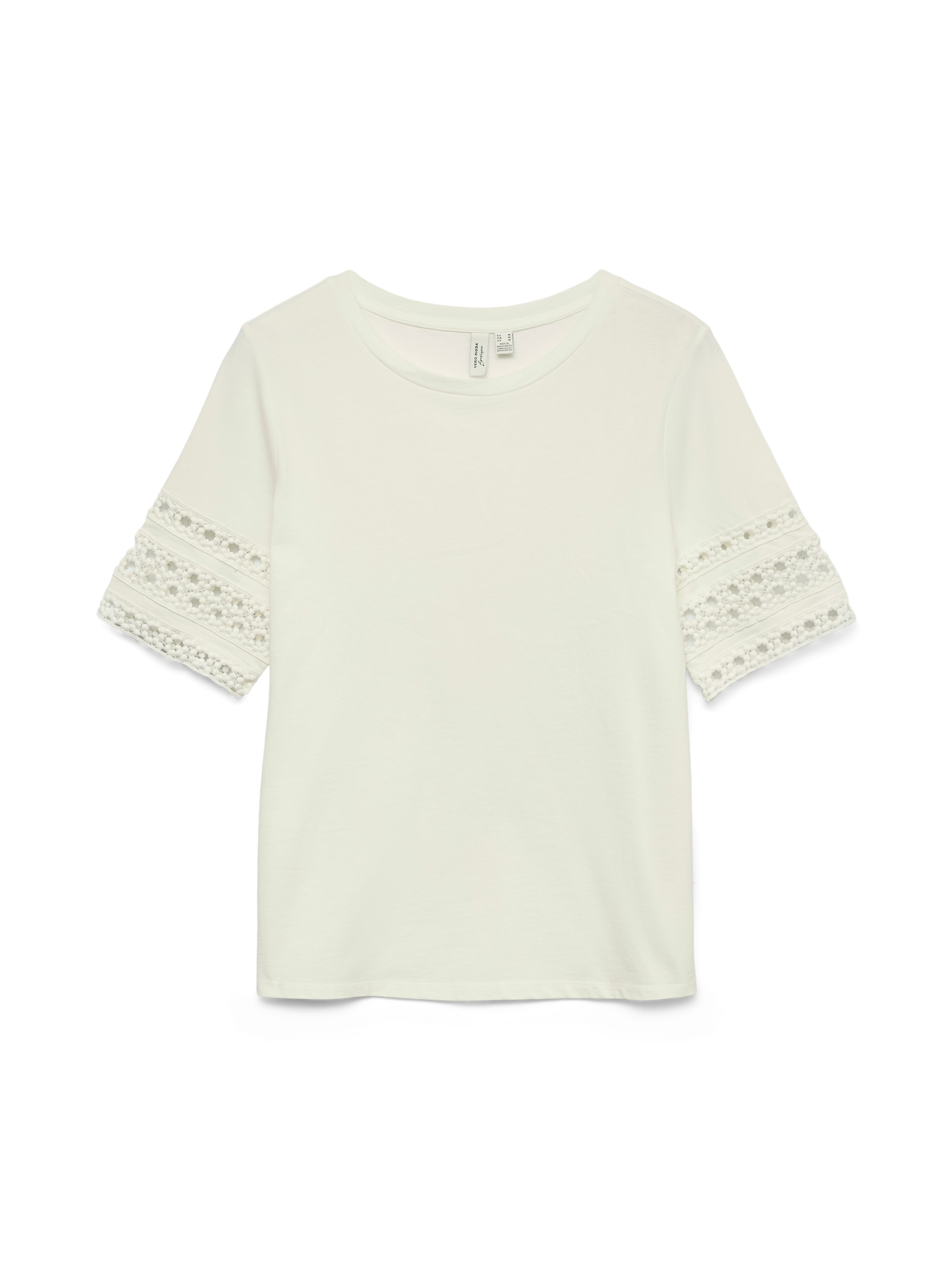 Vero Moda T-shirt »VMIVACY 2/4 O-NECK TOP JRS BTQ« mit Lochstickerei
