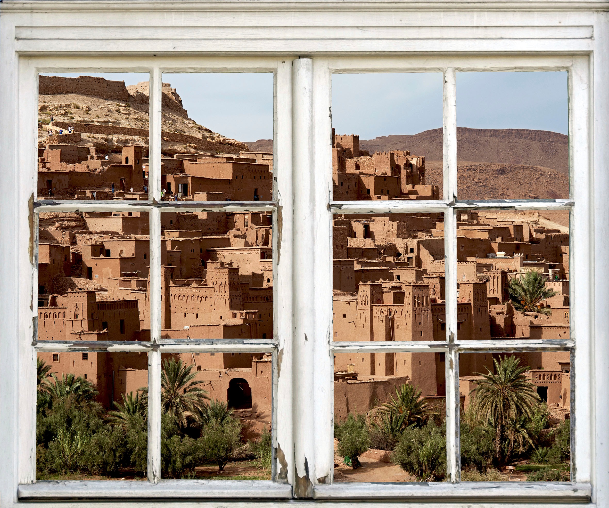 queence Wandsticker »Stadt« Wandsticker, Wandbild, selbstklebend, 3D, Fenster