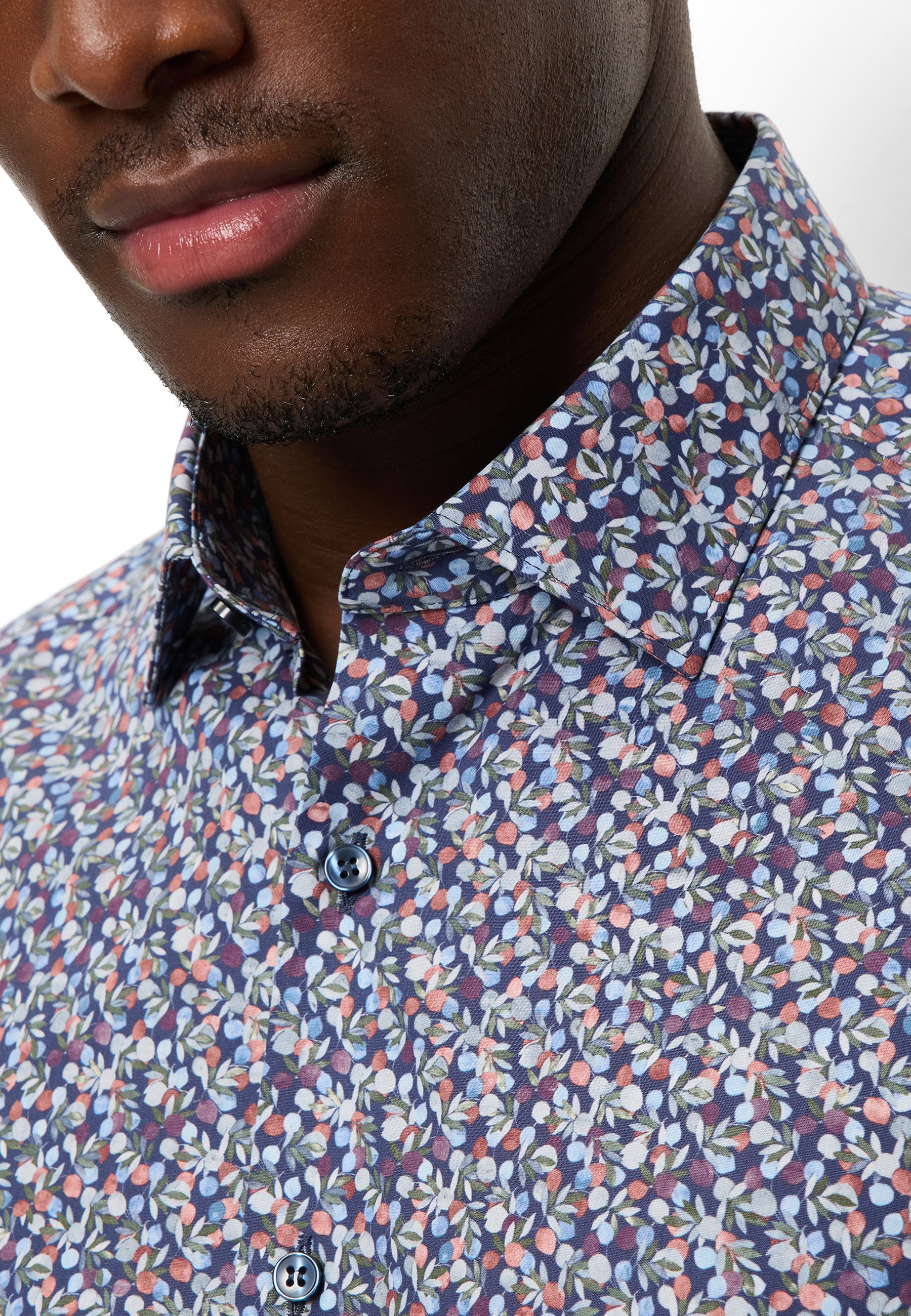OLYMP Chemise à manches longues »Level Five« Businesshemd, body fit, New York Kentkragen, florales Muster