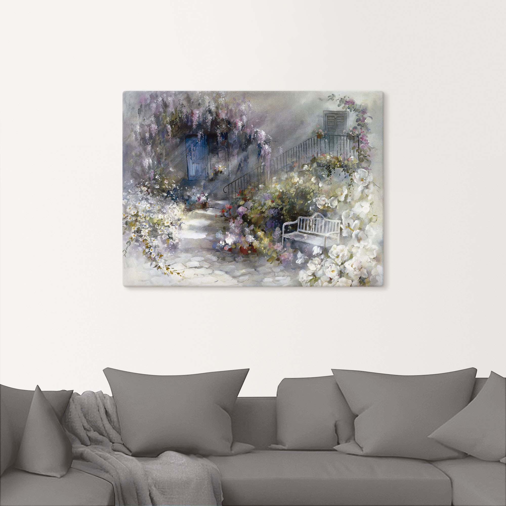 Artland Leinwandbild »Wortlos« Garten 1 Stk. tlg. auf Holzrahmen gespannt