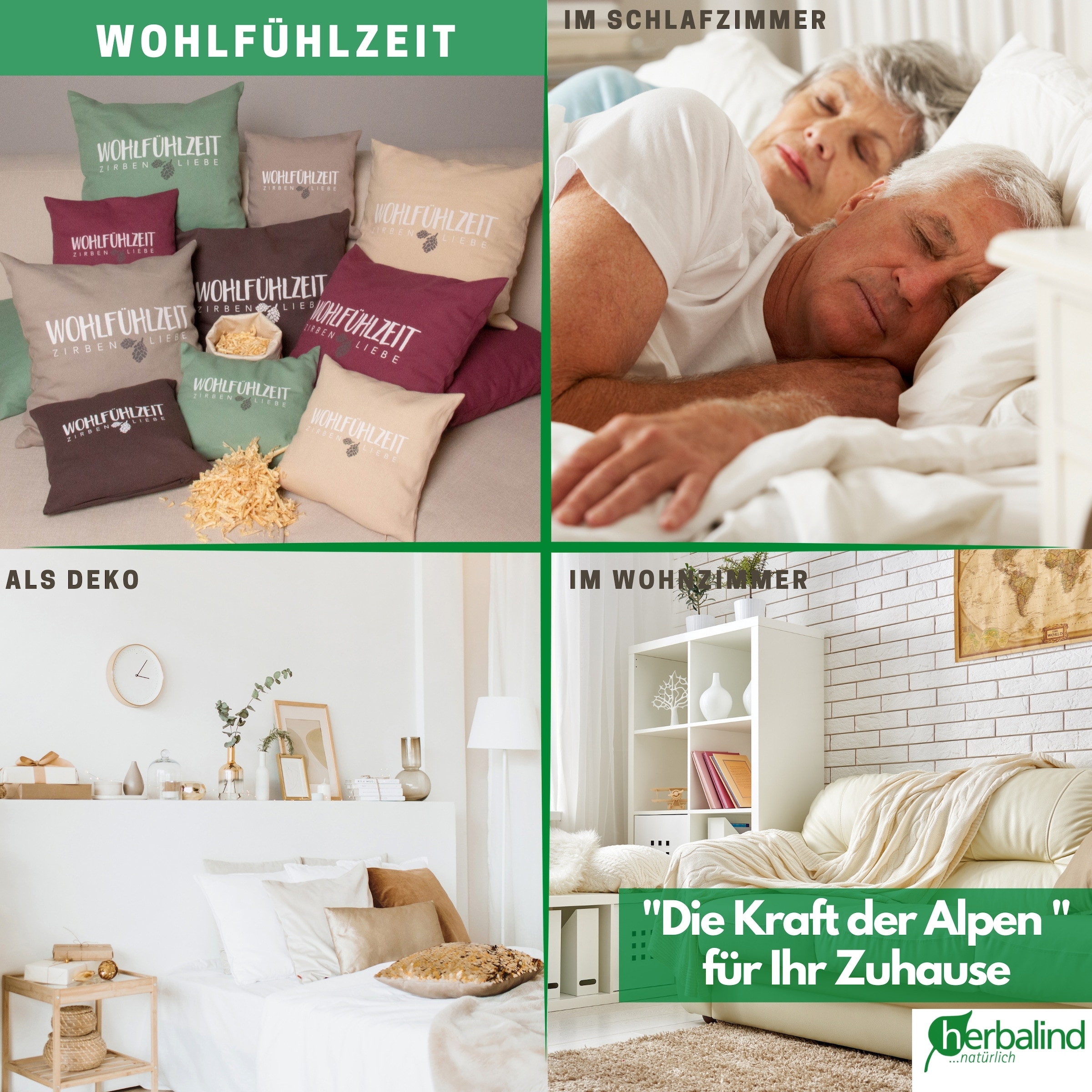 herbalind Zirbenkissen 25x25 cm